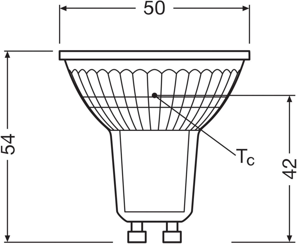 Osram LED-Leuchtmittel Osram LED Reflektor PAR16 GU10 4,3 W warmweiß klar, Nicht dimmbar