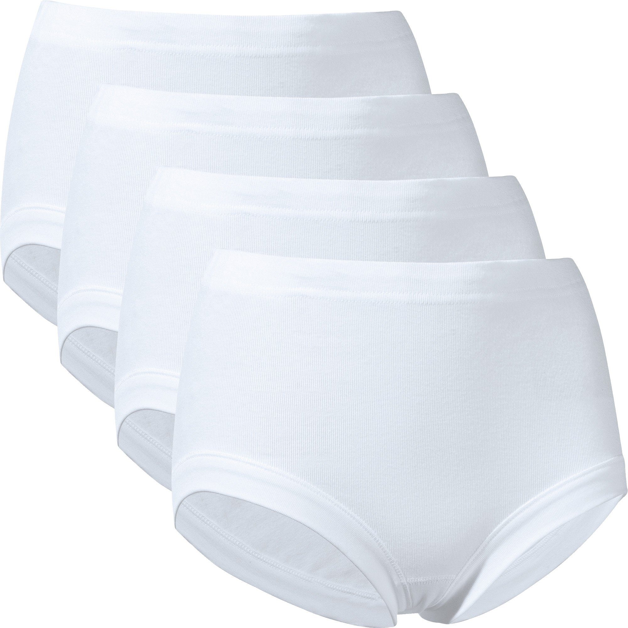 kochfest 4er-Pack Feinripp Damen-Taillenslip Slip Uni Schiesser