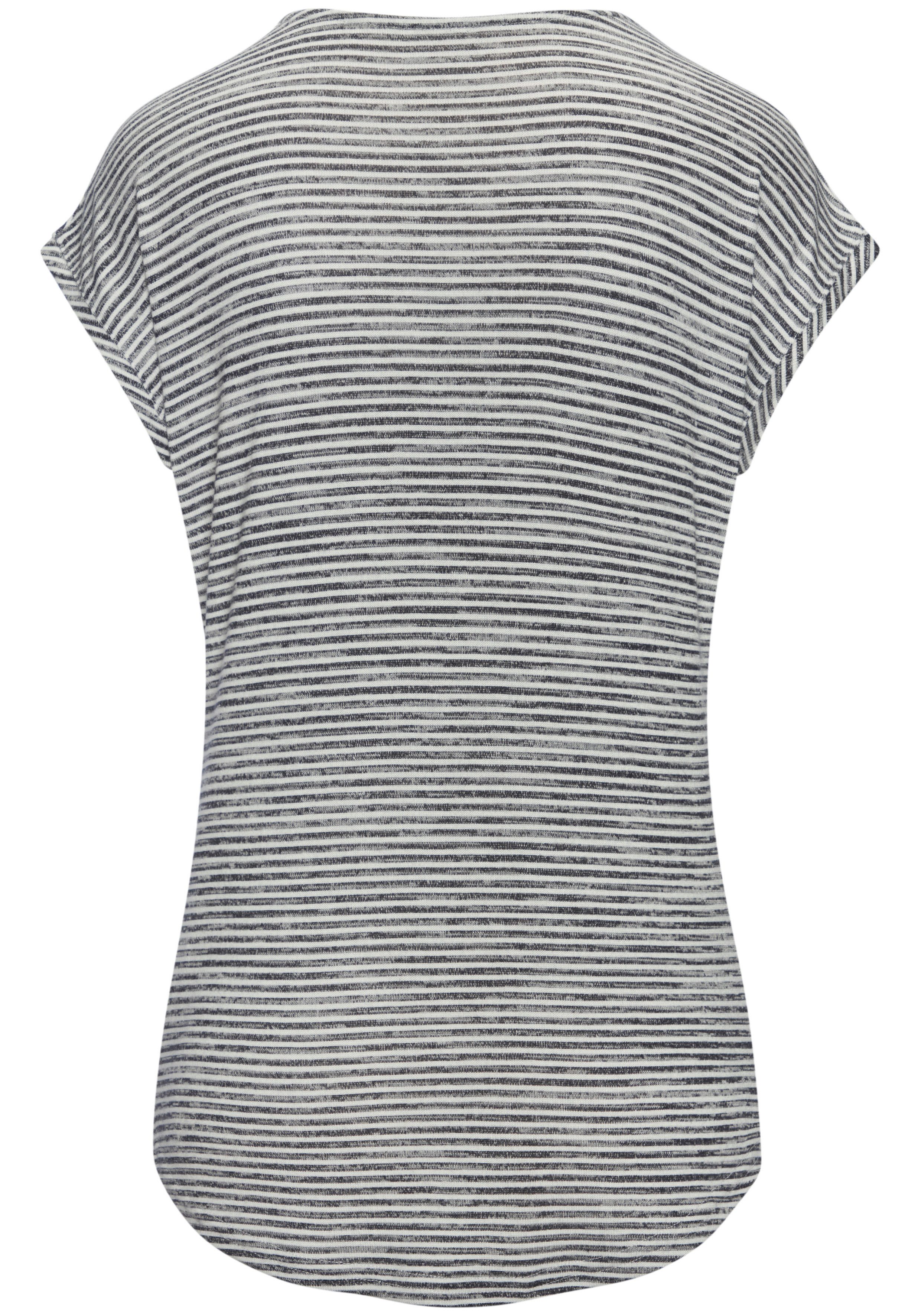 Vivance Kurzarmshirt mit Streifendesign aus weicher Viskose-Qualität