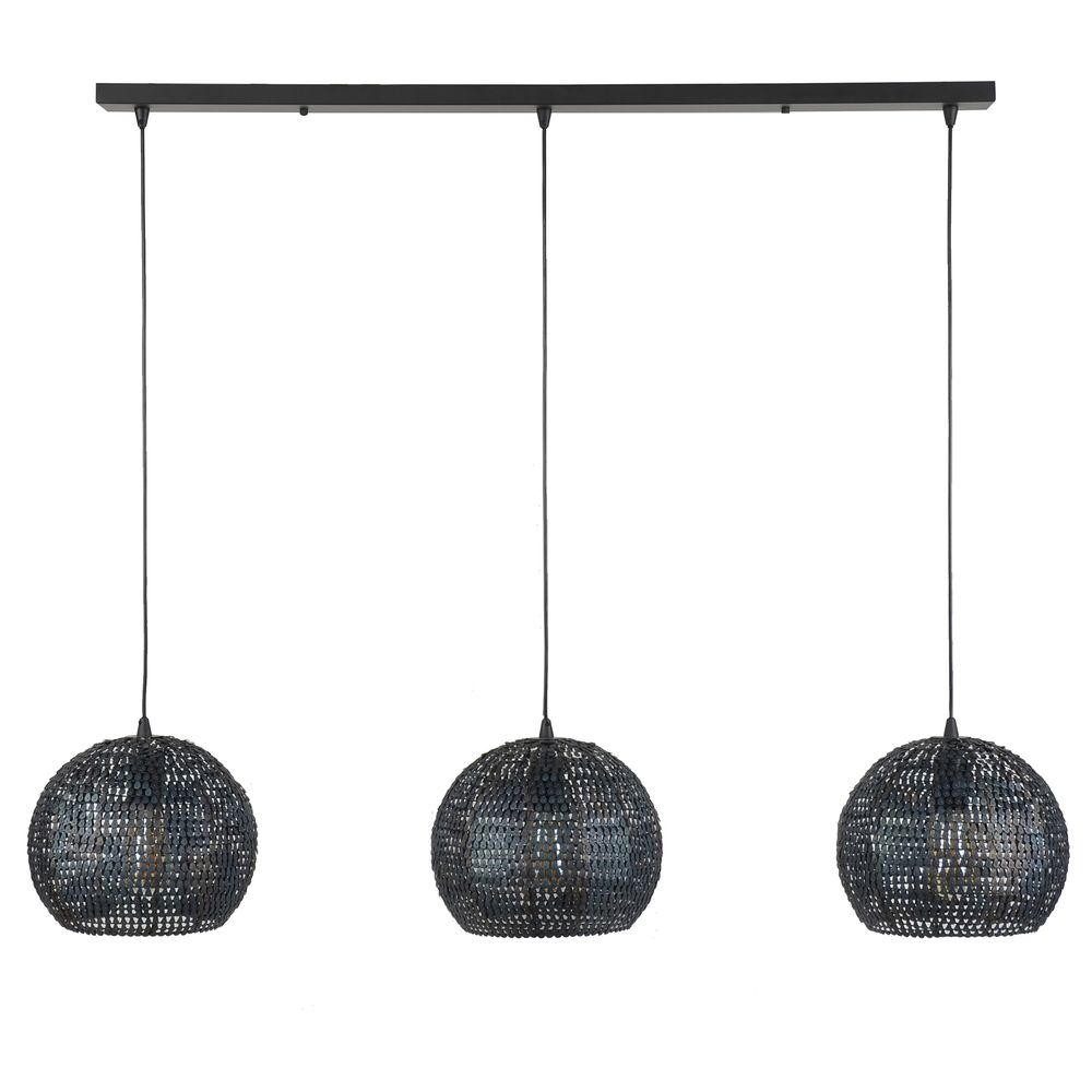 famlights Pendelleuchte famlights, Pendelleuchte Melody aus Metall in Schwarz 3xE27