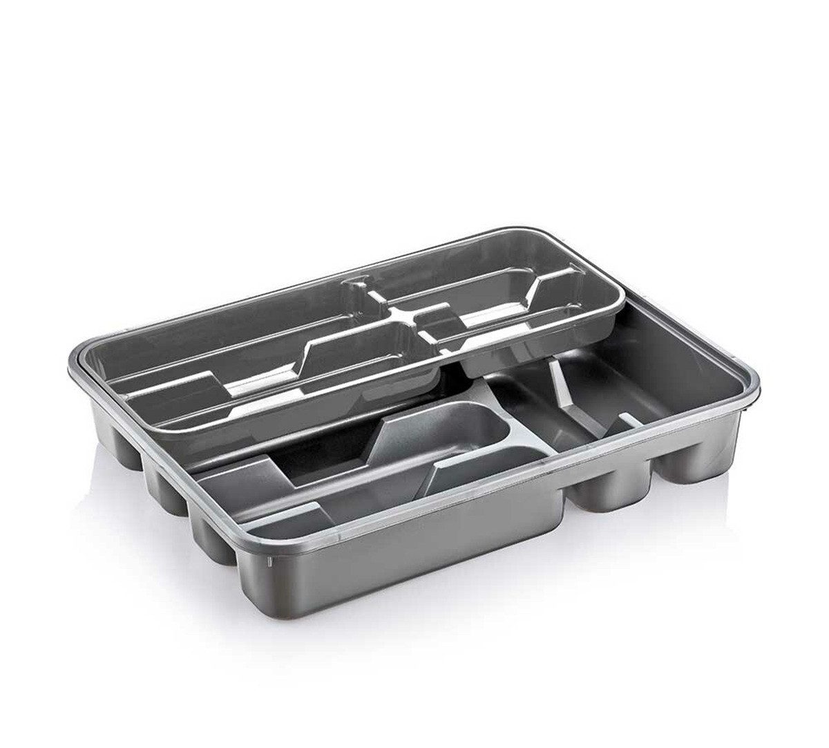 Michelino Besteckkasten in Grau mit Einlegefach und 6 Hauptfächern (1 St) günstig online kaufen