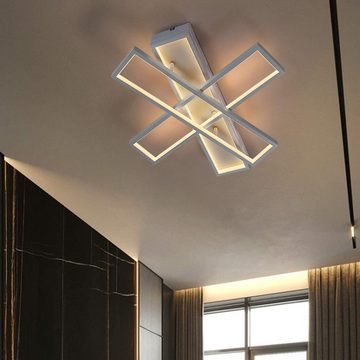 ZMH LED Deckenleuchte Dimmbar Innen Kronleuchter für Wohnzimmer Büro Küche, LED fest integriert, Dimmbar