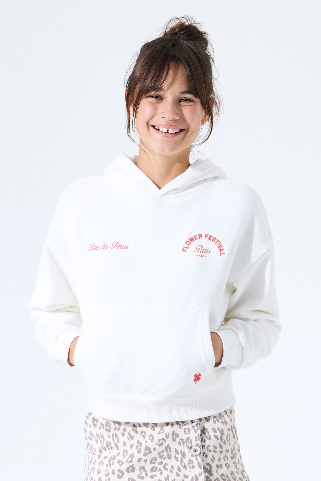 Garcia Kapuzensweatshirt mit Prints und Stickereien, für Girls
