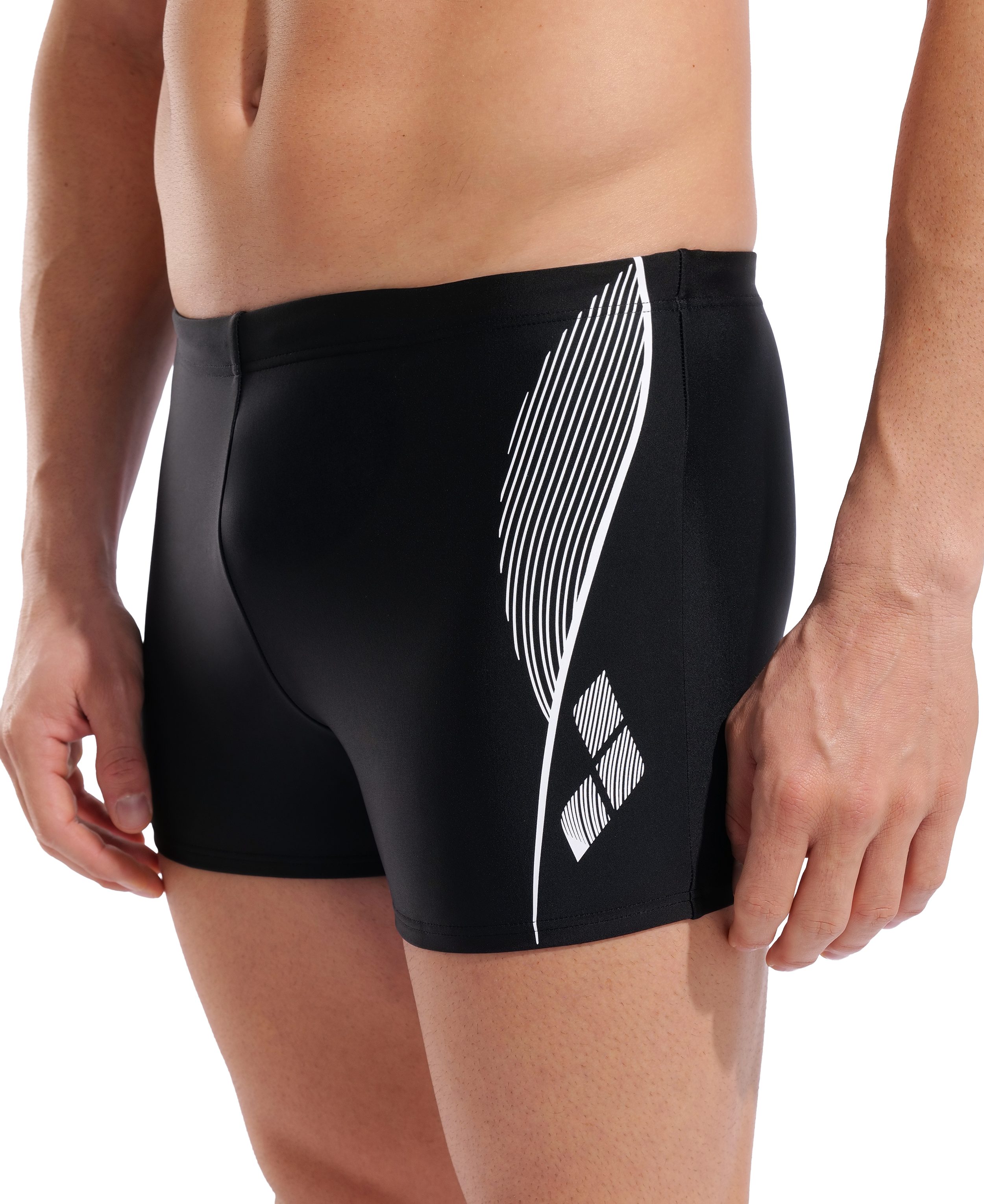Arena Badeshorts MEN'S SWIM SHORT GRAPHIC mit Stretchmaterial, chlor- und salzwasserbeständig
