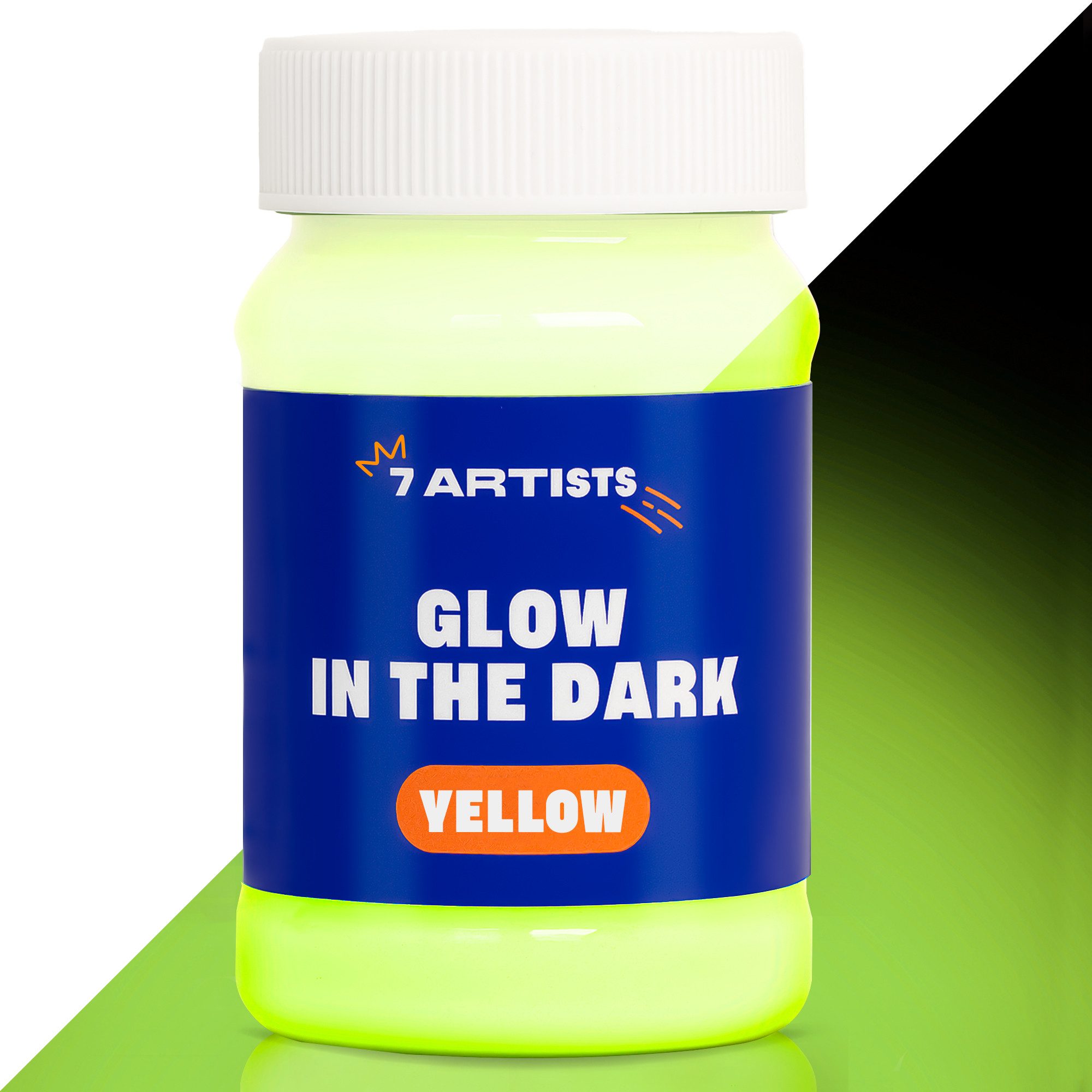 7 Artists Acrylfarbe 7 Artists Acrylfarbe Nachtleuchtend - Neon UV Farbe Wasserbasis 100 ml