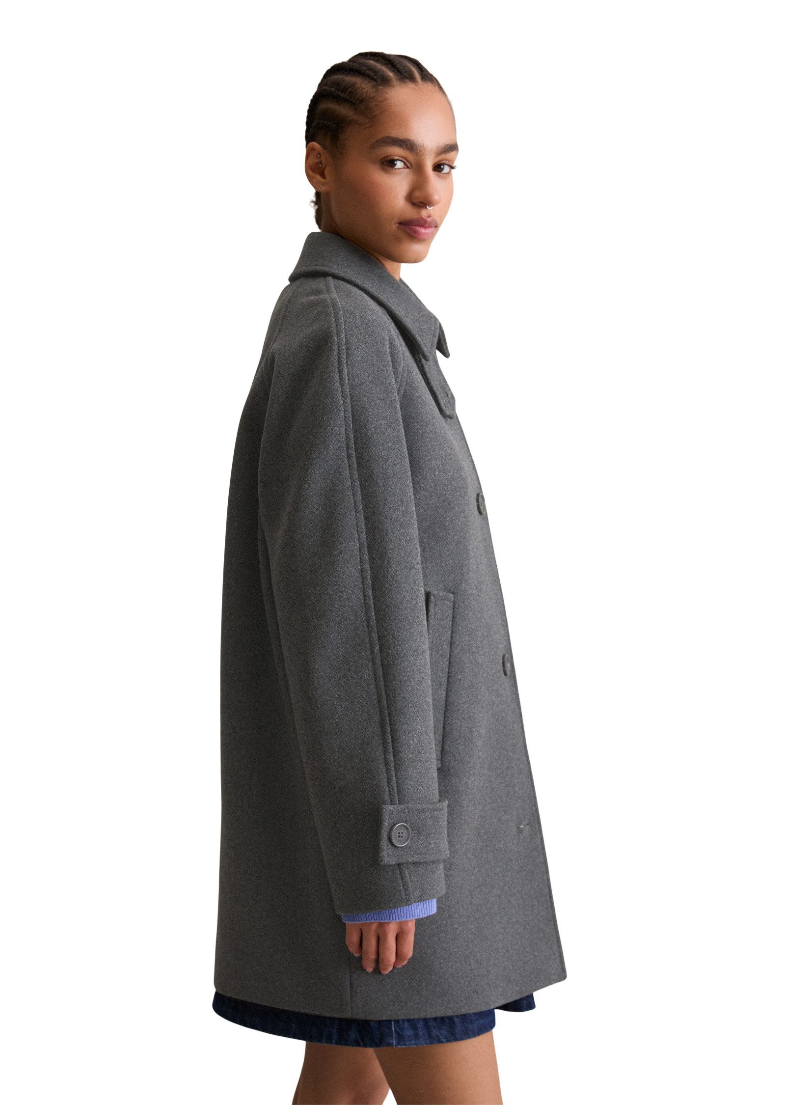 Marc O'Polo DENIM Wollmantel mit recycelter Wolle günstig online kaufen