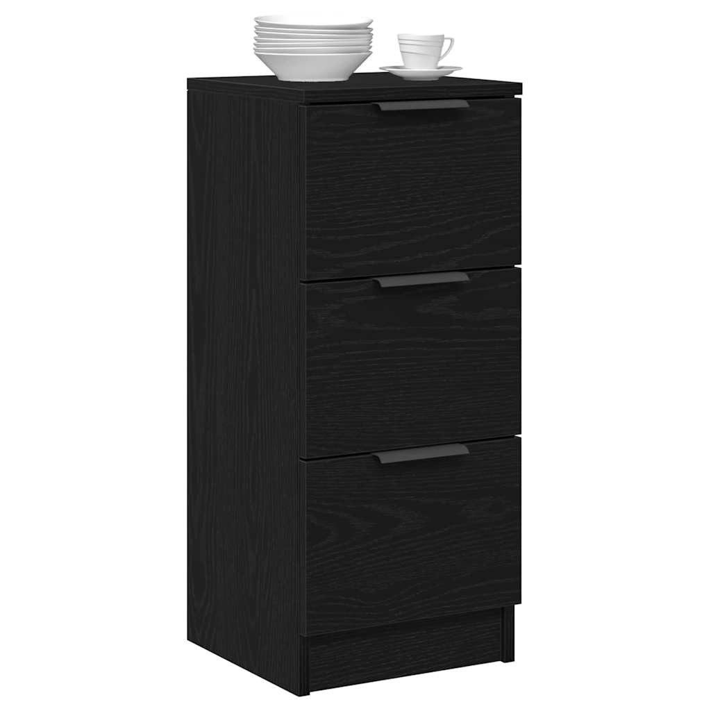 vidaXL Sideboard Sideboard Schwarz Eichen-Optik 30 x 30 x 70 cm Holzwerksto günstig online kaufen