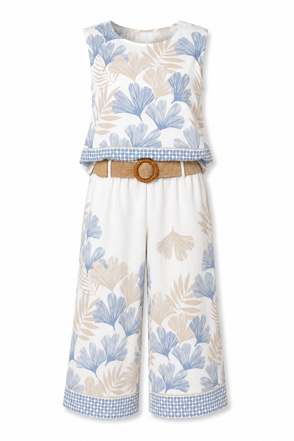 ITALY VIBES Hosenanzug - Zweiteiler für Damen - Set aus Culotte Hose und passendem Shirt ONE SIZE / passend für Größen M bis XL