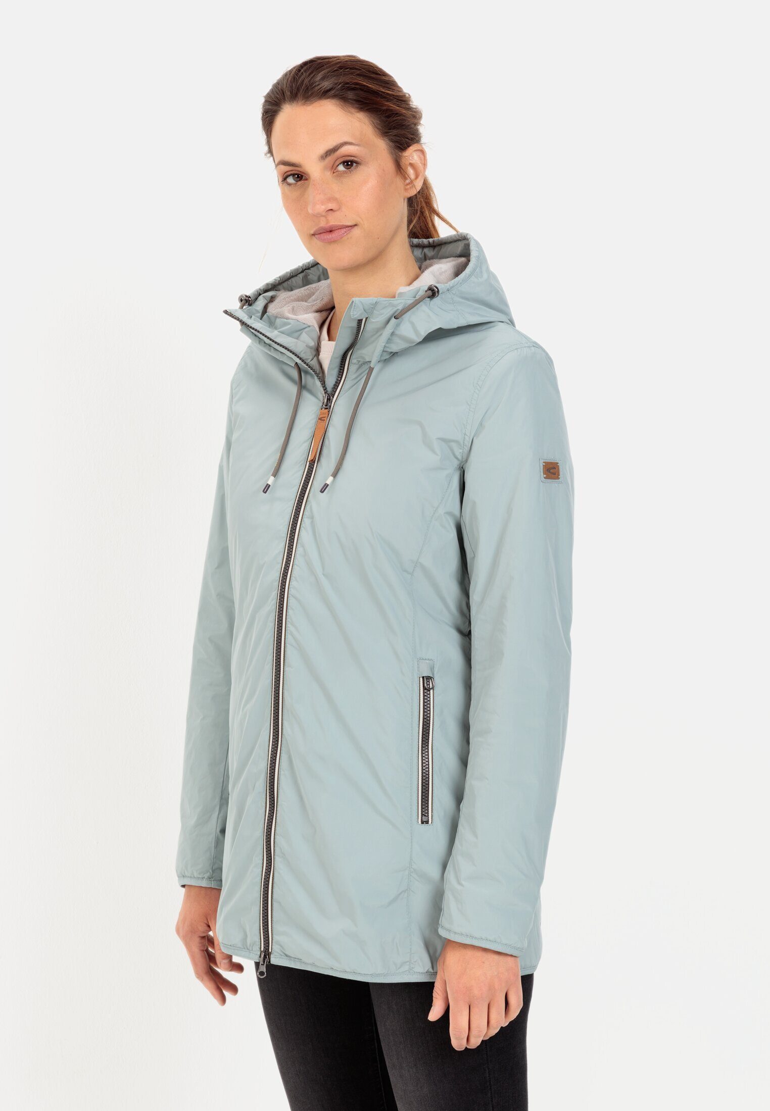 camel active Plüschfutter Blau-Grau Funktionsjacke mit weichem