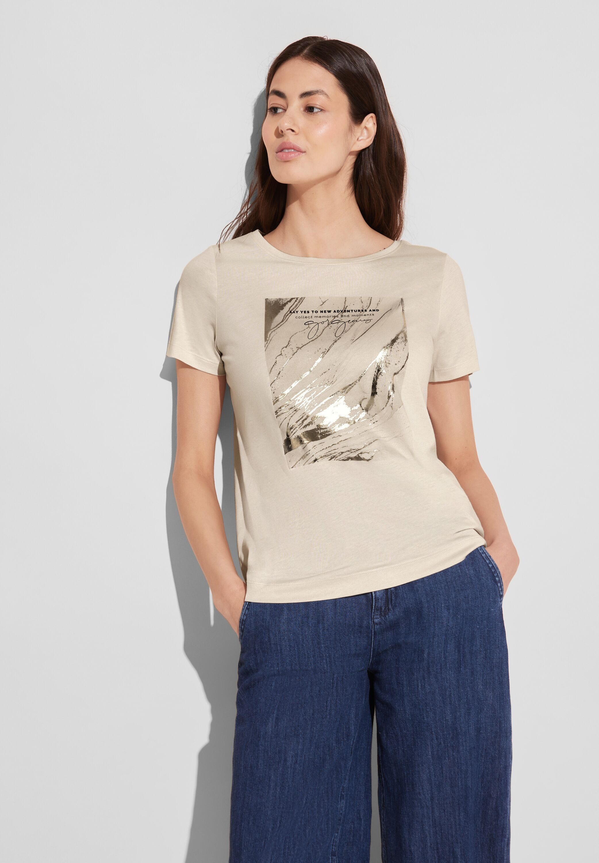 STREET ONE T-Shirt mit Rundhalsausschnitt