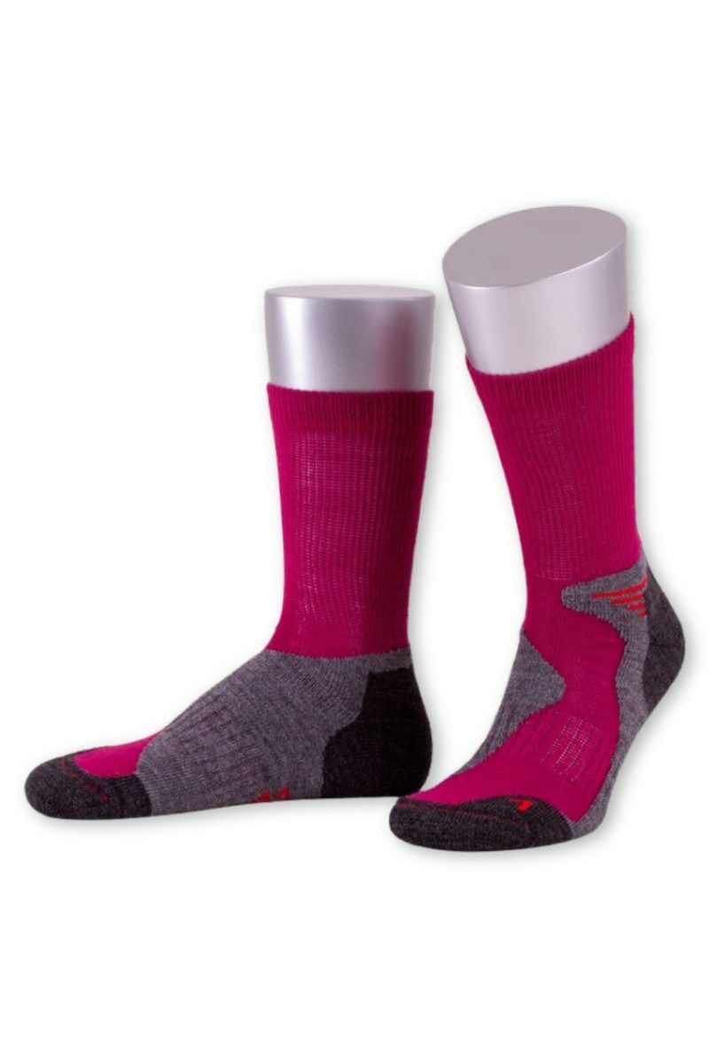 Wandersocken Wandersocken - OUTDOOR II - bordeaux, pink