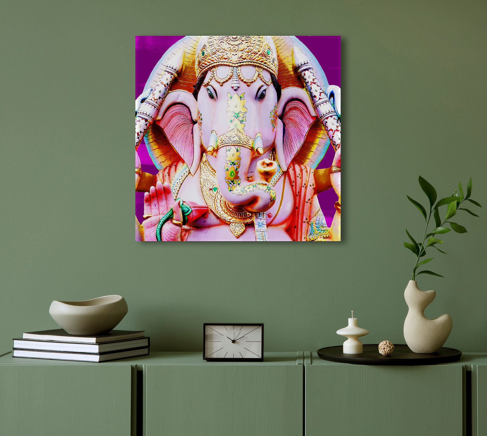 queence Acrylglasbild Elephant God - Lord Ganesha : Ganesh Chaturthi, Elefant, Elefant, Tier inkl. rückseitiger, vormontierter Aufhängung