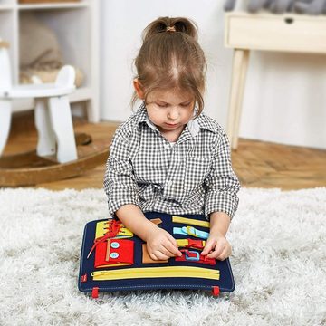 Daskoo Lernspielzeug Busy Board für Kleinkinder, Activity Board Montessori Spielzeug Baby, ab 3 4 Jahre Mädchen Junge