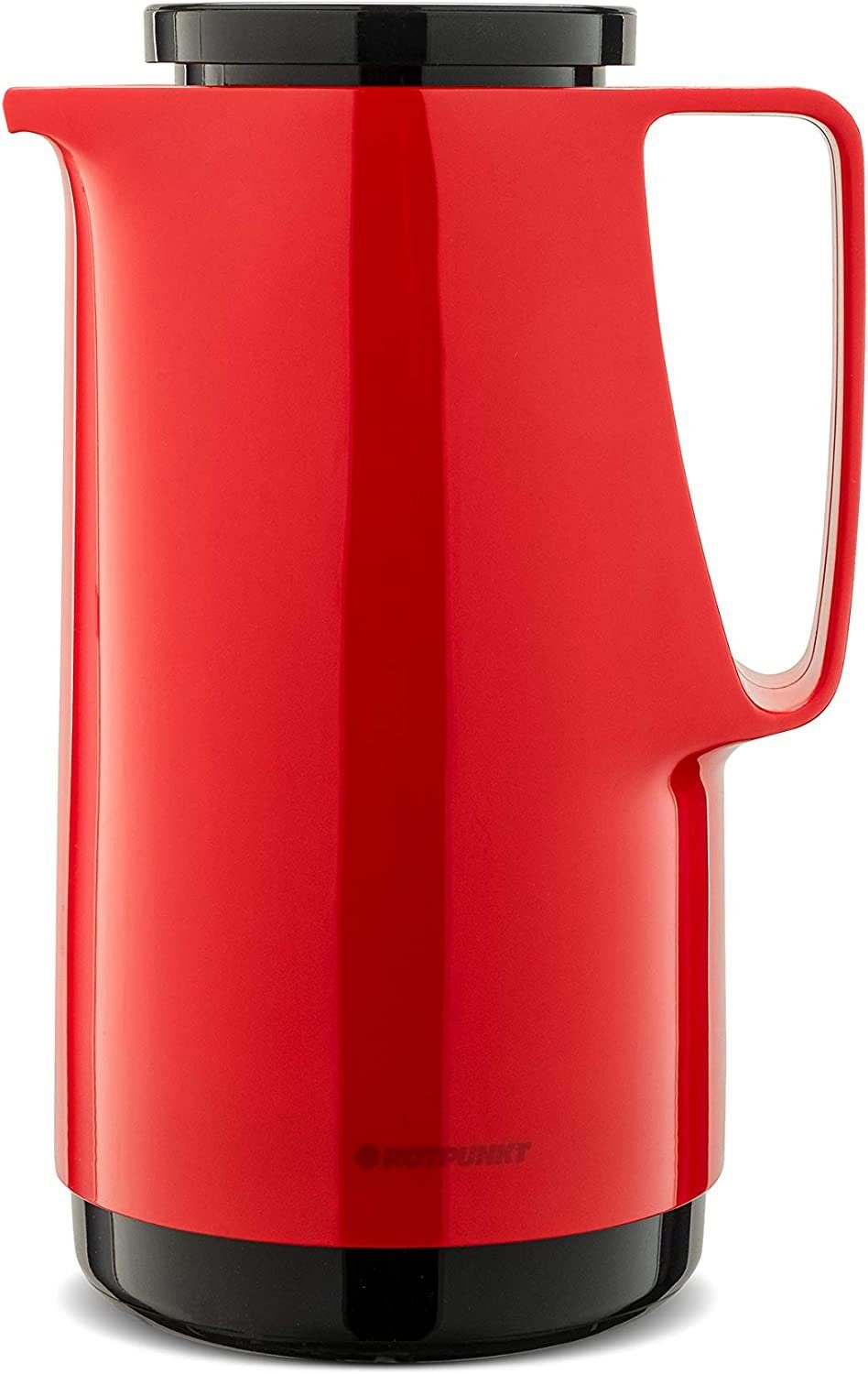 langlebig (crazy Ivoller l, I red), Geschmack Glaskolben ROTPUNKT aus Isolierkanne 1,0 hochwertig Rosalin-Glas doppelwandigem 760, Glaseinsatz Liter 1 I