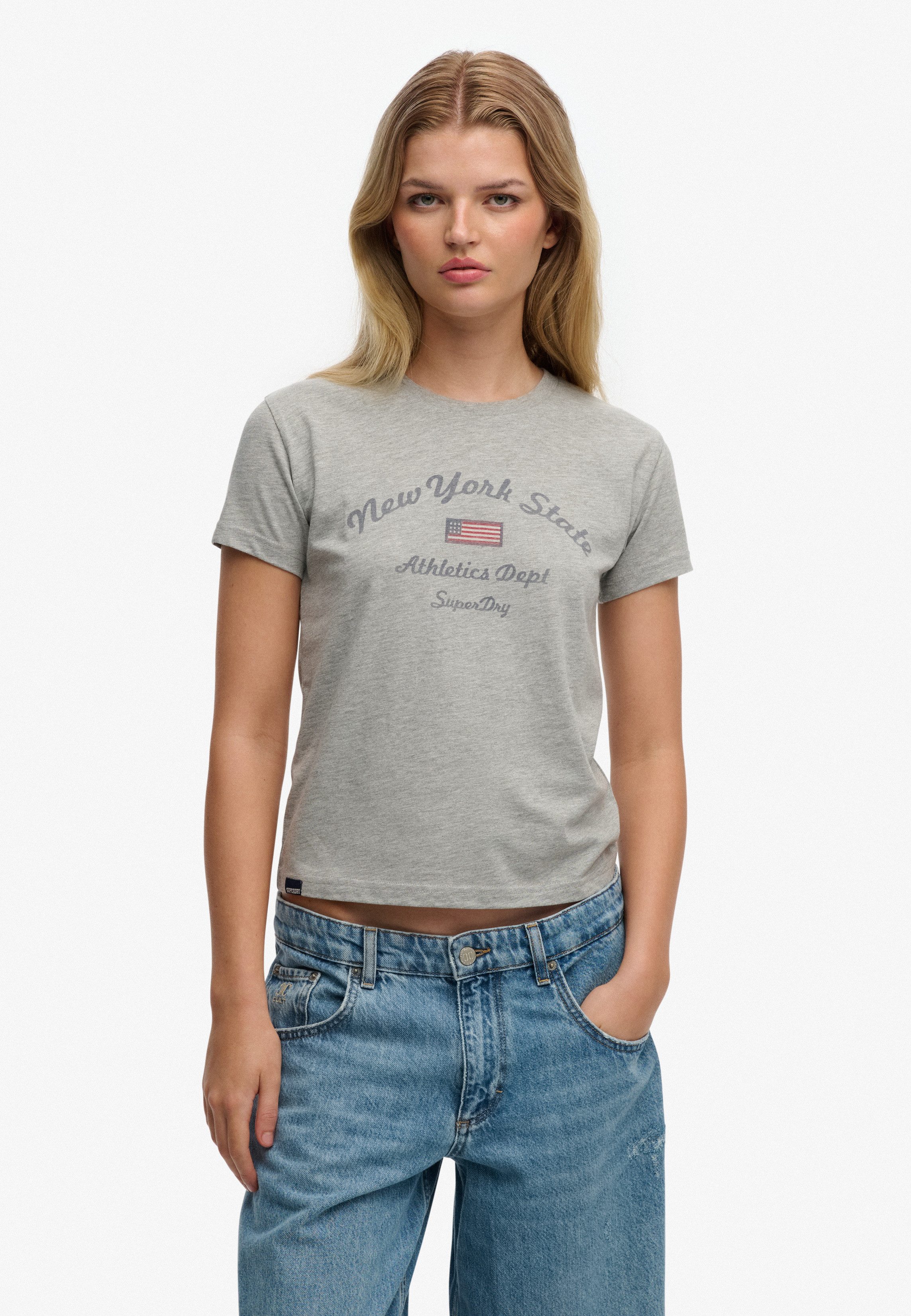 Superdry Print-Shirt ATH ESS FITTED GRAPHIC TEE