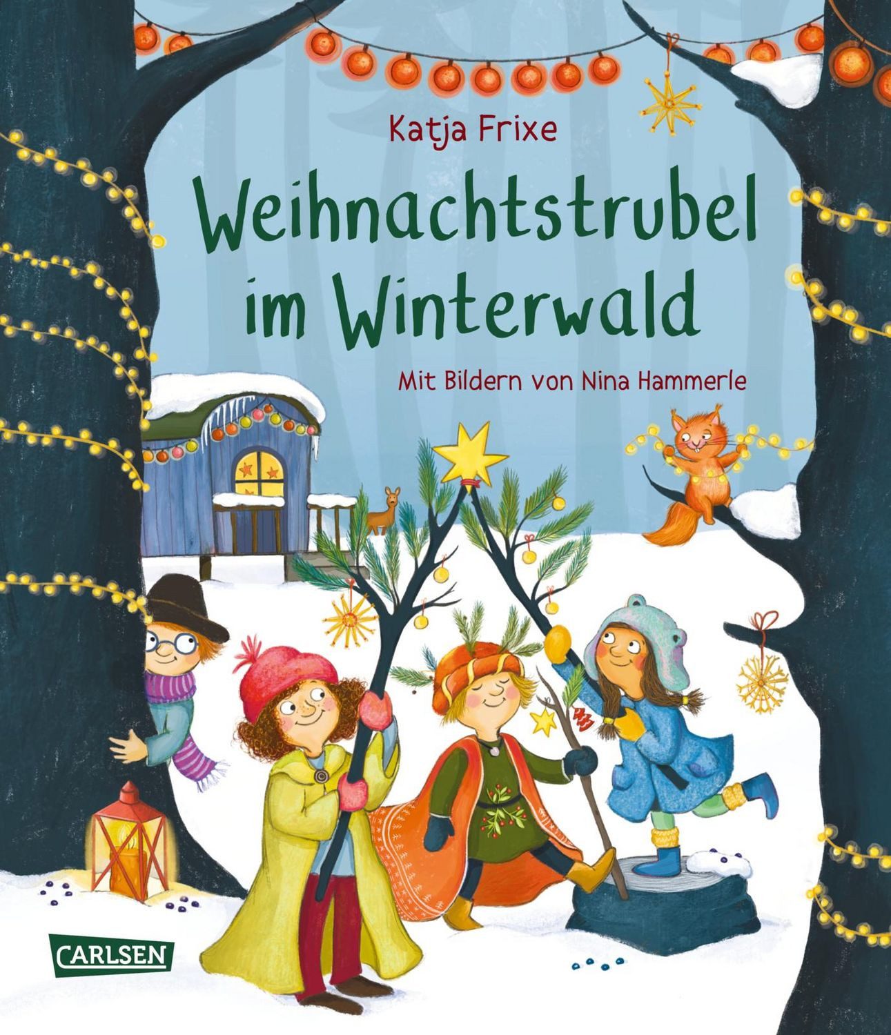 Weihnachtstrubel im Winterwald / Katja Frixe, Ein Vorlesebuch für den Advent mit 4 Geschichten für die Vorbereitung aufs Fest für Kinder ab 3 Jahren, Von der ""Lesekünstlerin des Jahres 2025""