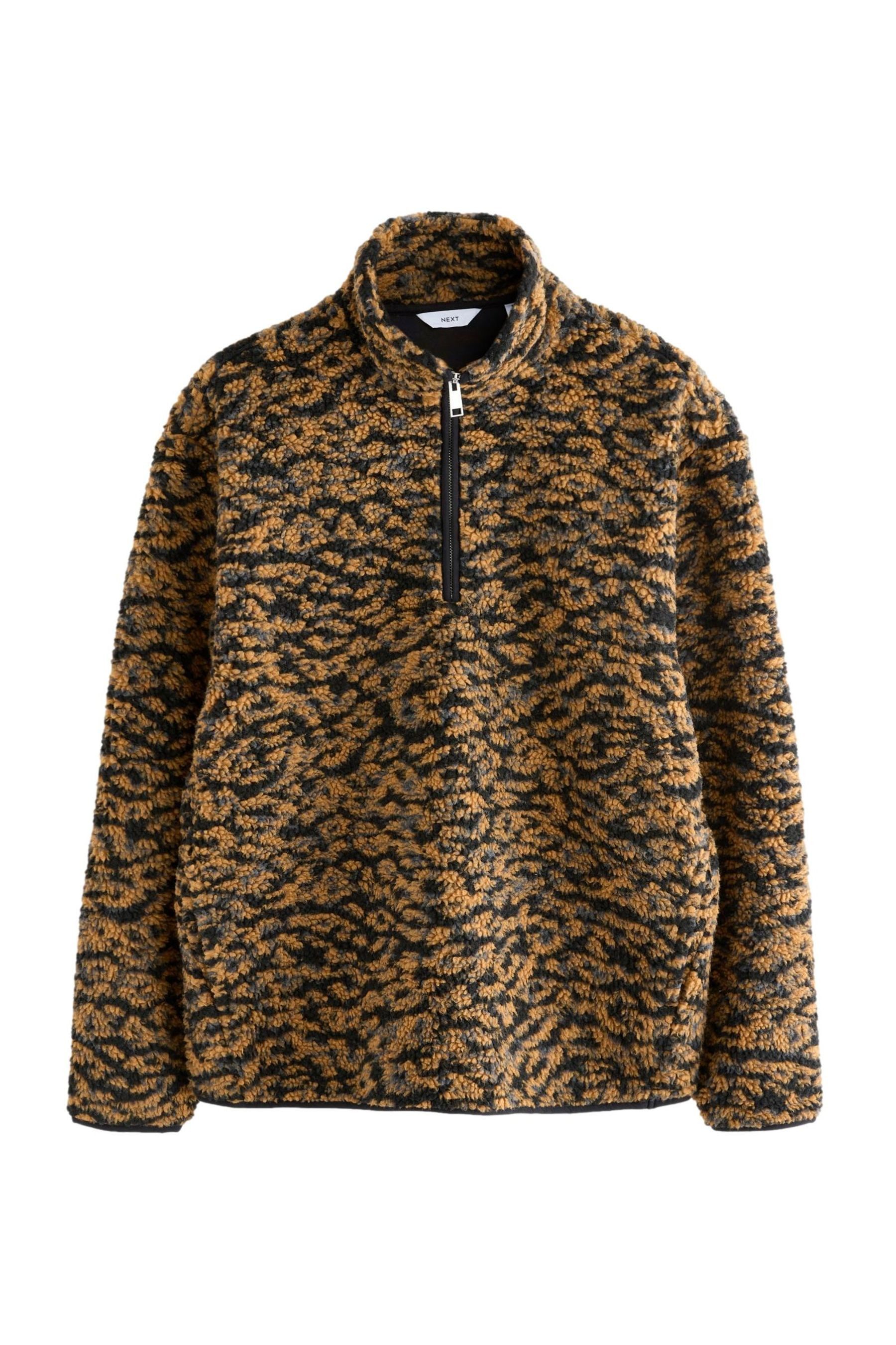 Next Fleecepullover Fleece mit Print und Reißverschlussausschnitt (1-tlg) günstig online kaufen