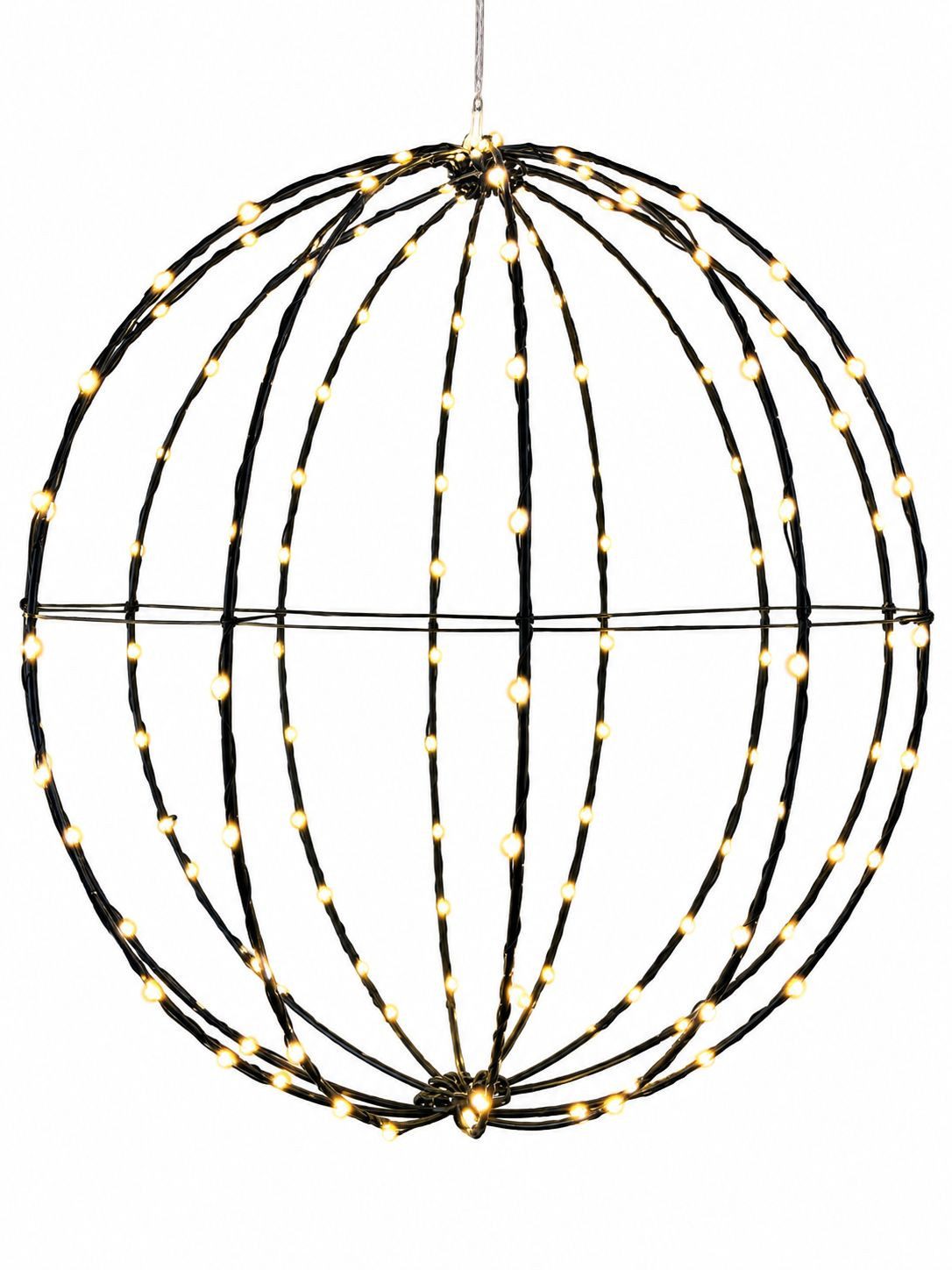 Luca Lighting LED-Lichterkette LED Kugel hängend 144 LEDs warmweiß mit Timer, Ø 38 cm