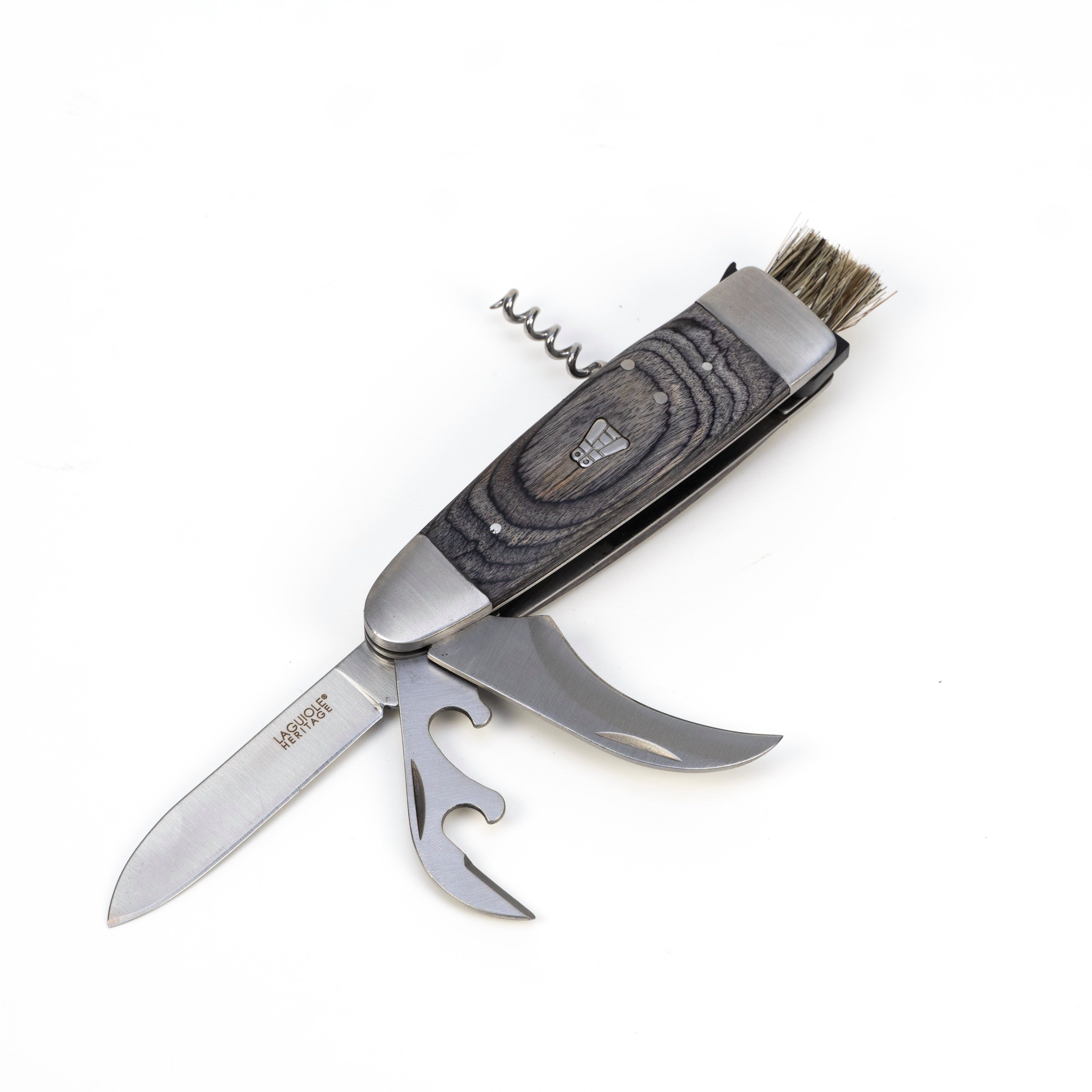 LAGUIOLE Taschenmesser Pilzmesser, Faltbar, 5 in 1 Multitool