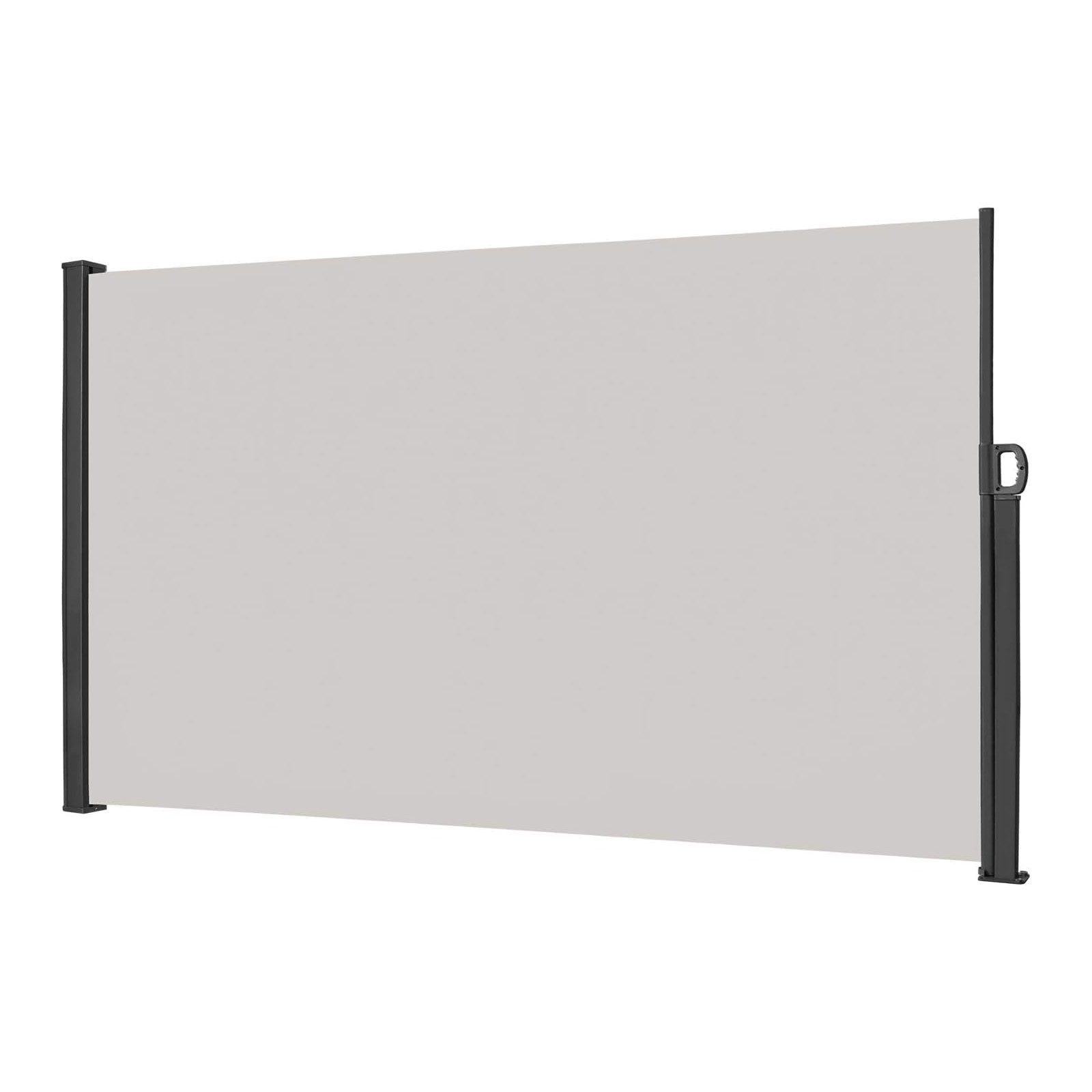 FIVMEN Seitenmarkise Alu Ausziehbar Sonnenschutz mit Wandhalterung, Grau