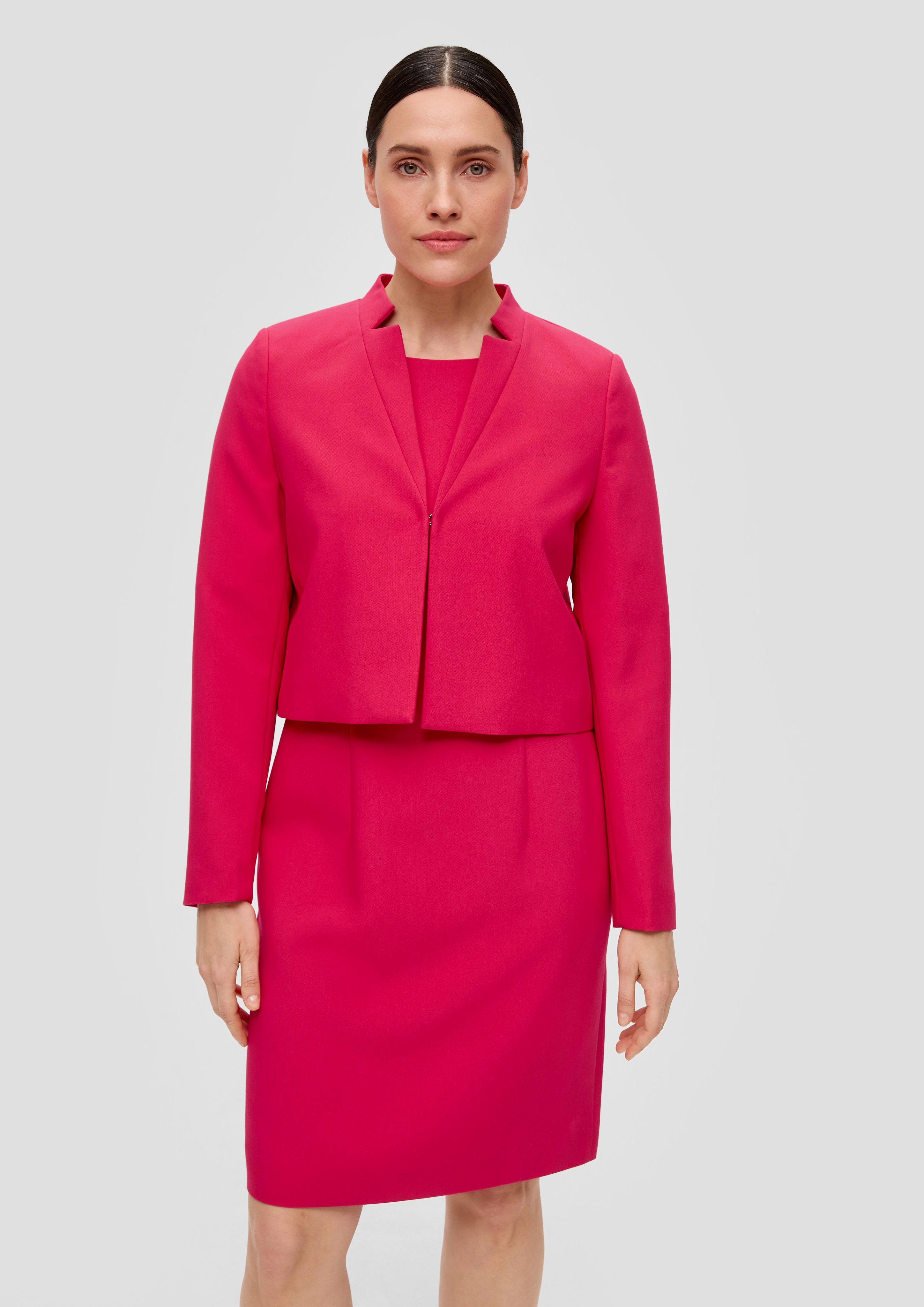 Jackenblazer Cropped Blazer mit Haken-Verschluss