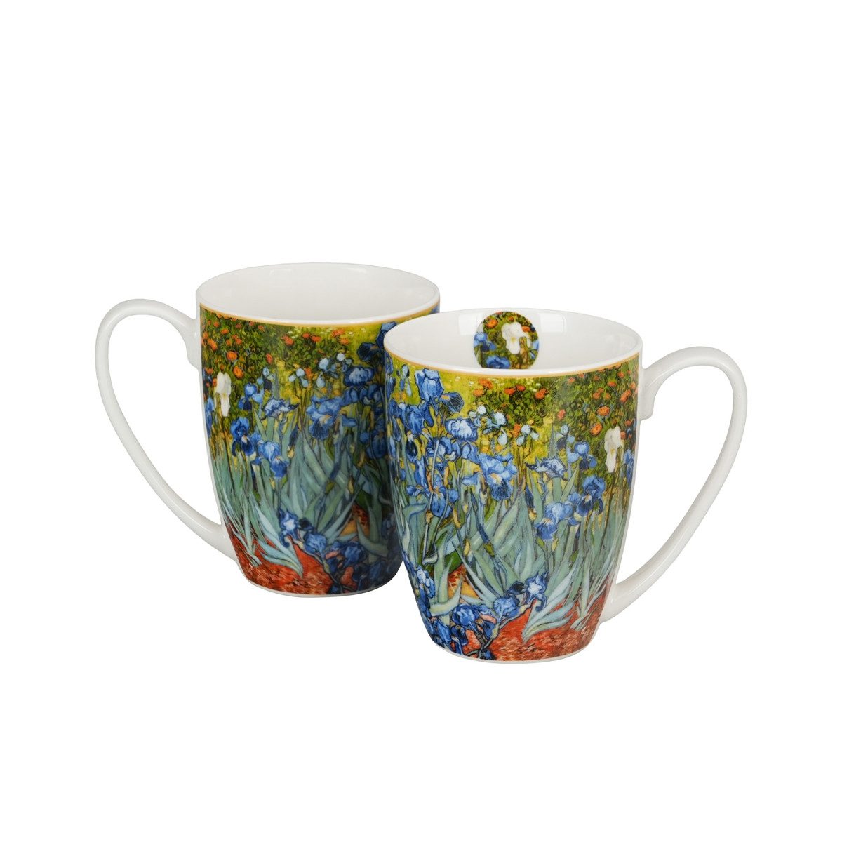Tasse 2er Set Irises -inspired by Van Gogh - Porzellan 0,36 L