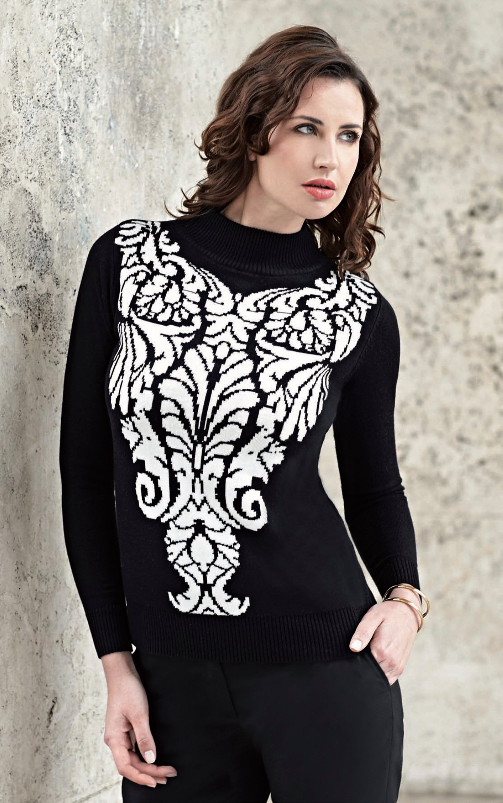 Passioni Strickpullover mit hohem Kragen in günstig online kaufen