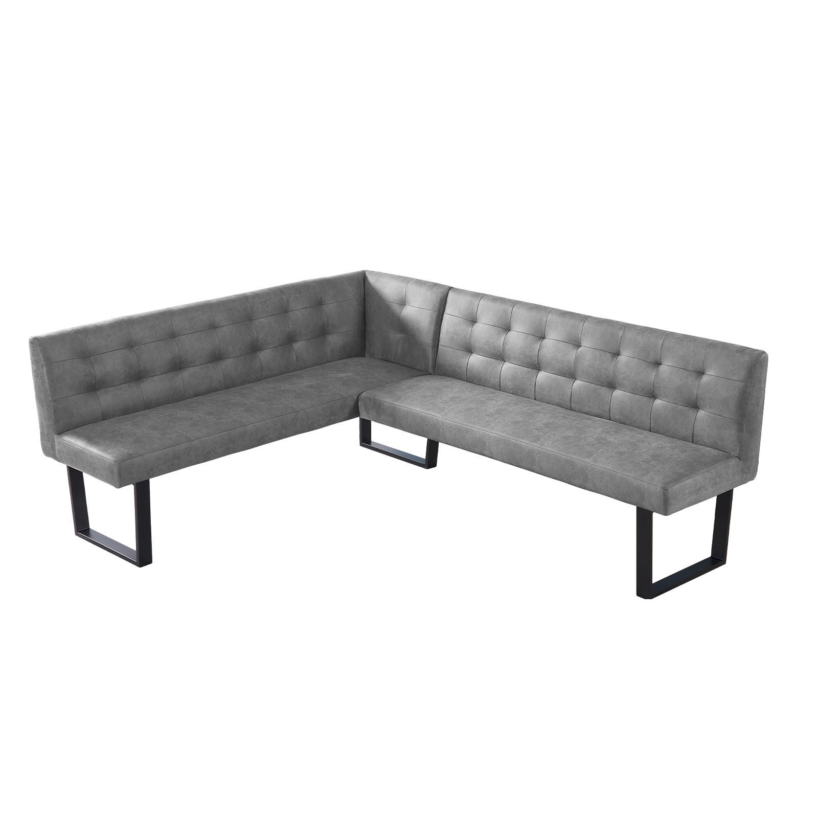 Jiexi Eckbank Ecksofa mit ausziehbarem Esstisch und Bank 228cm dickes Sitzkissen