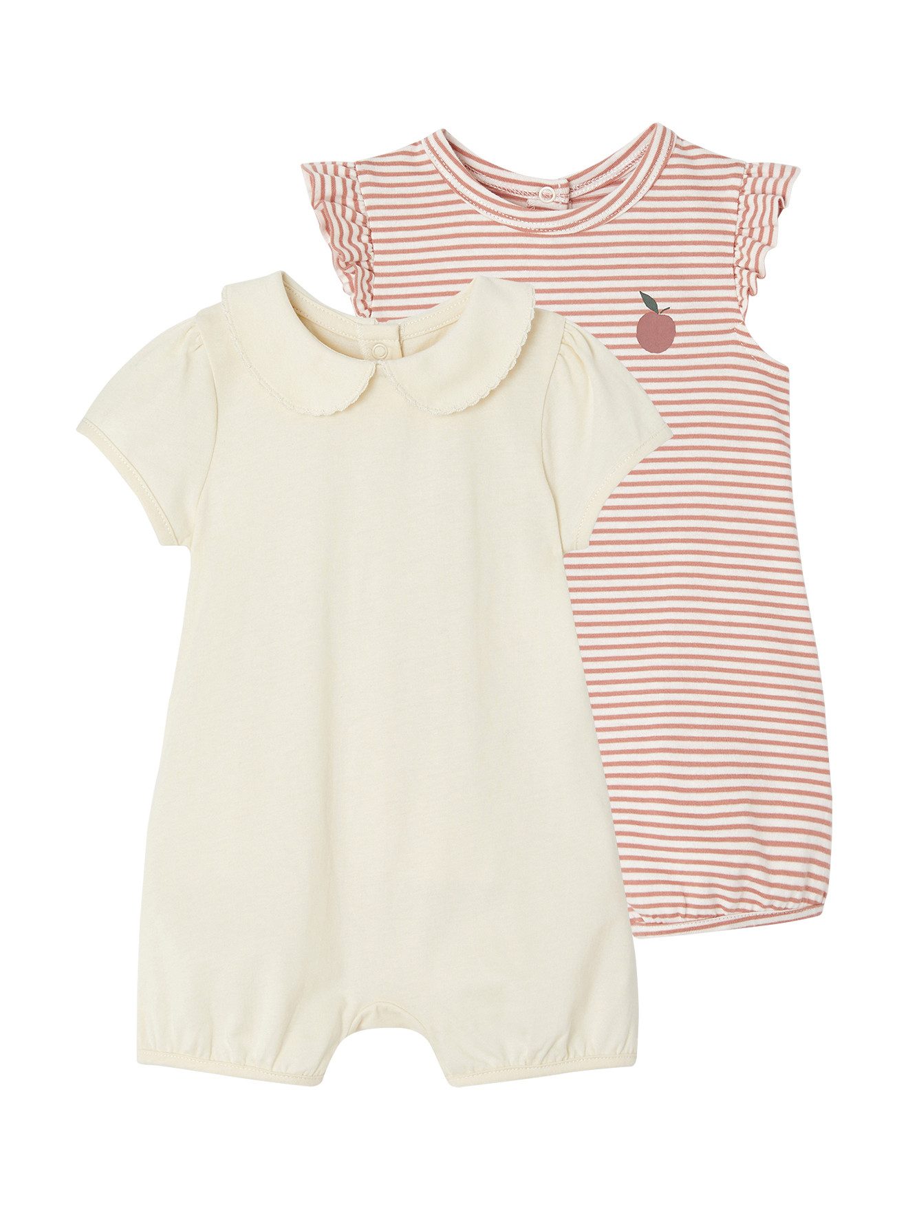 Schlafanzug 2er-Pack Baby Sommer-Overalls