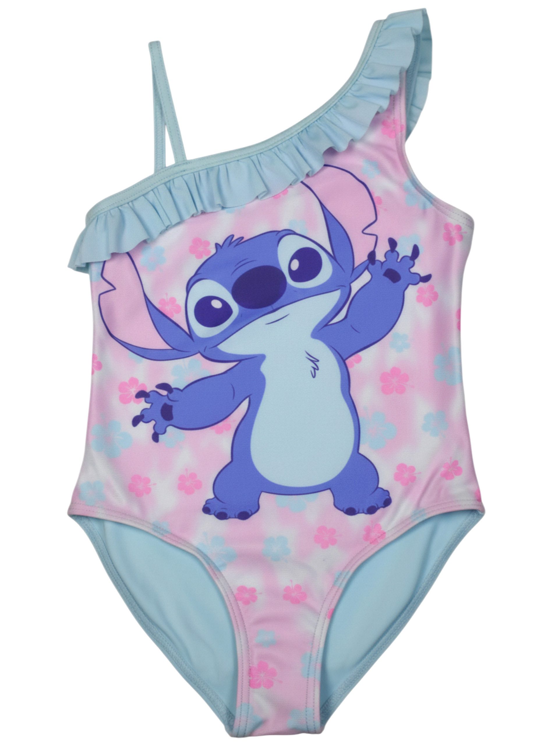 United Labels® Badeanzug Disney Lilo & Stitch Badeanzug mit Rüschen Schwimmanzug Einteiler