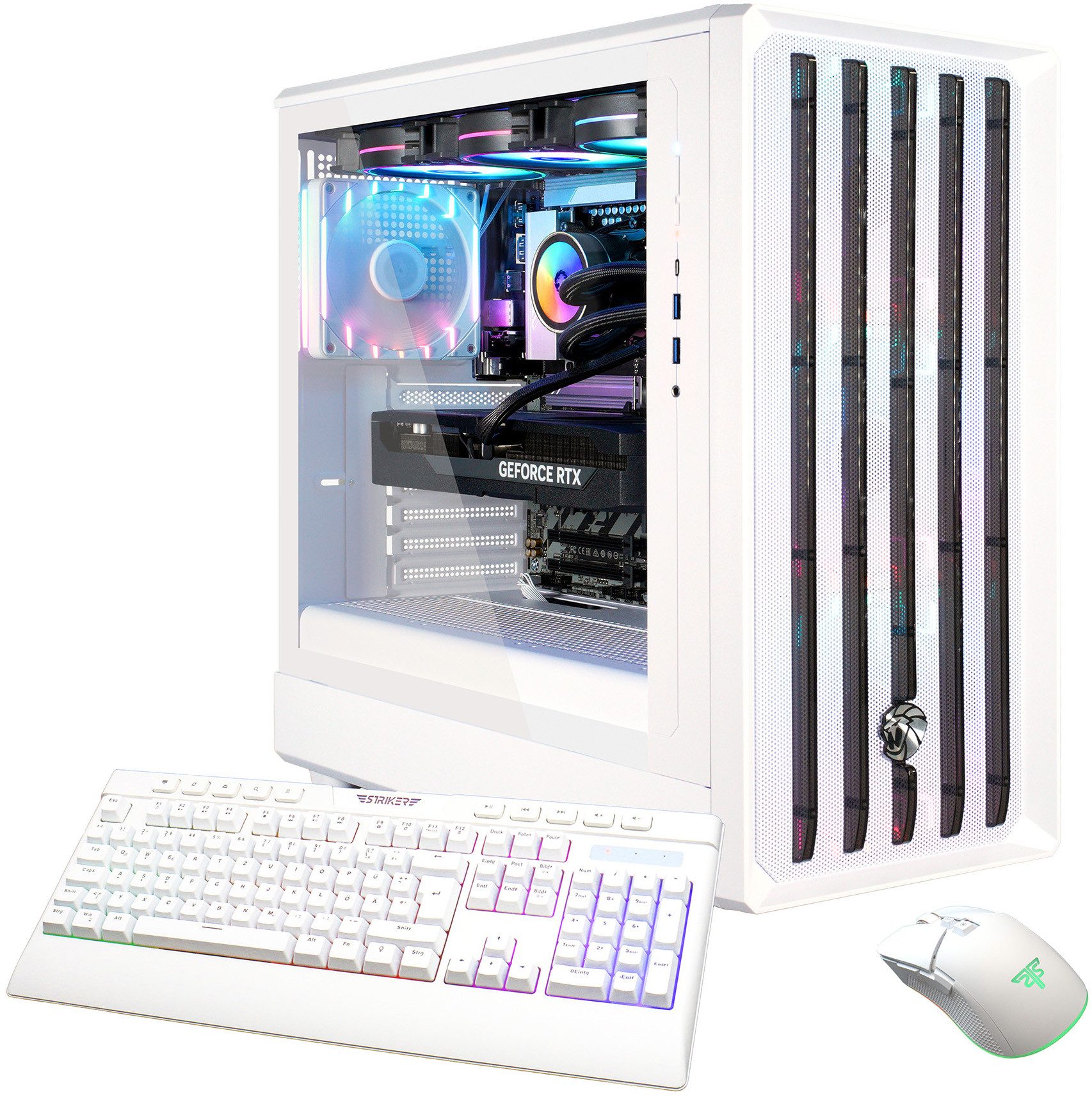 GAMEMAX CLAW WH 8108 AMD Ryzen 7 9700X 32GB DDR5 1TB SSD RTX 5060Ti Gaming-PC (AMD Ryzen 7 9700X, RTX 5060 Ti, 32 GB RAM, 1000 GB SSD, Wasserkühlung, DDR5 RAM, Windows 11, Wasserkühlung)