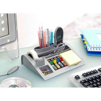 Post-it® Schreibtischunterlage Schreibtisch-Organizer C50 silber ABS-Kunststoff 7 Fächer, (Set, 1 tlg)
