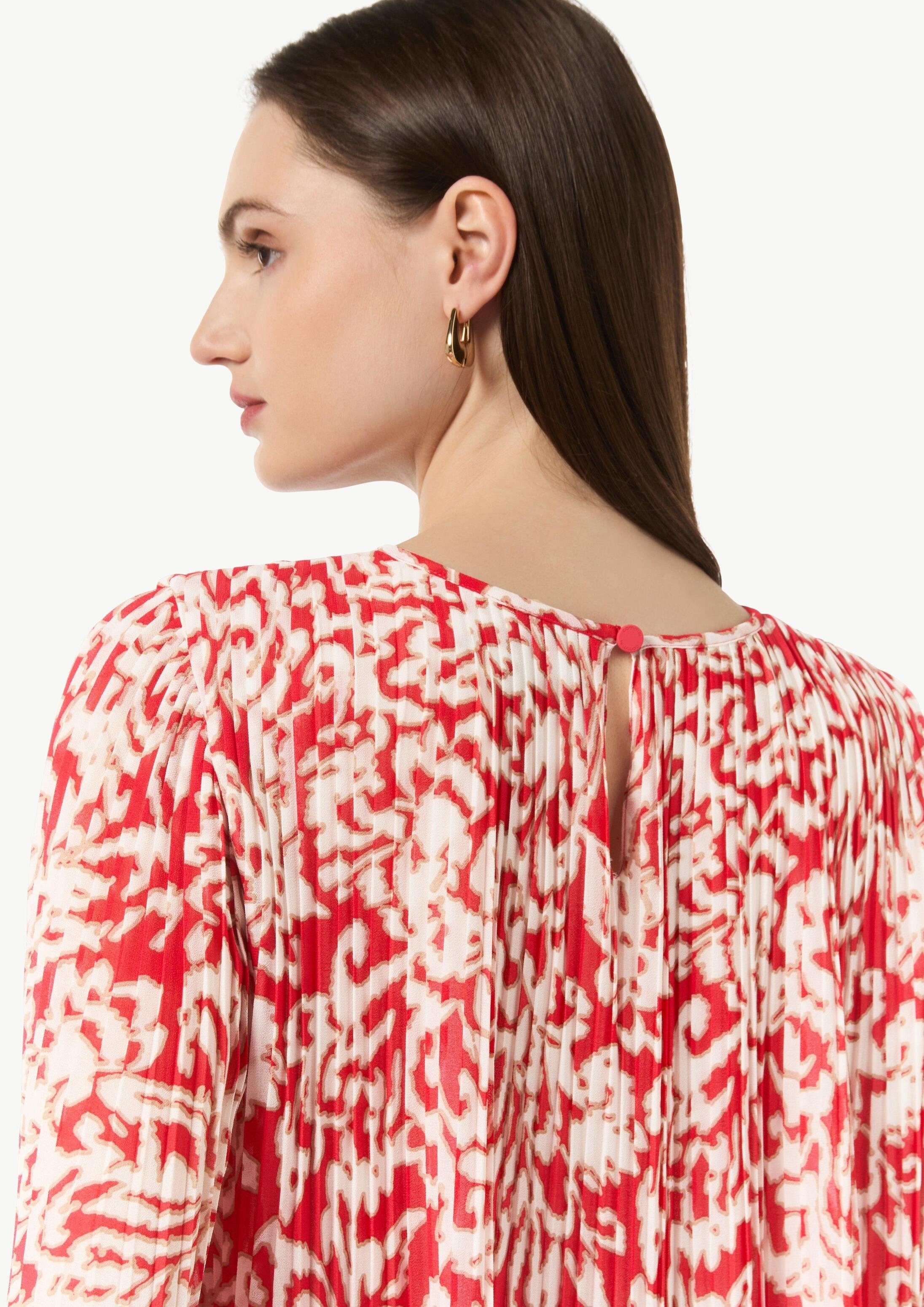 comma Langarmbluse Bluse Bluse aus Chiffon