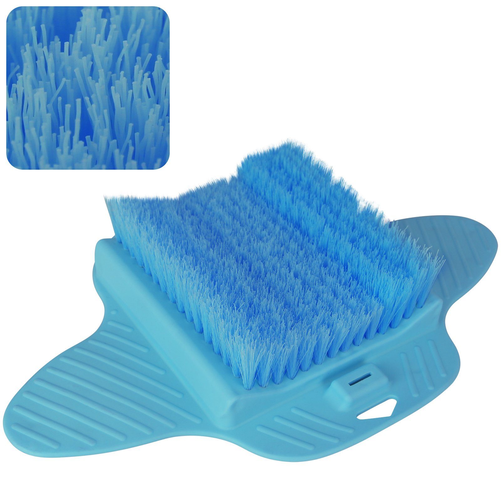 EDCO Fußbürste mit Farbwahl, Badbürste Saugnapf Scrubber Schrubber Fussreinigungsbürste Blau
