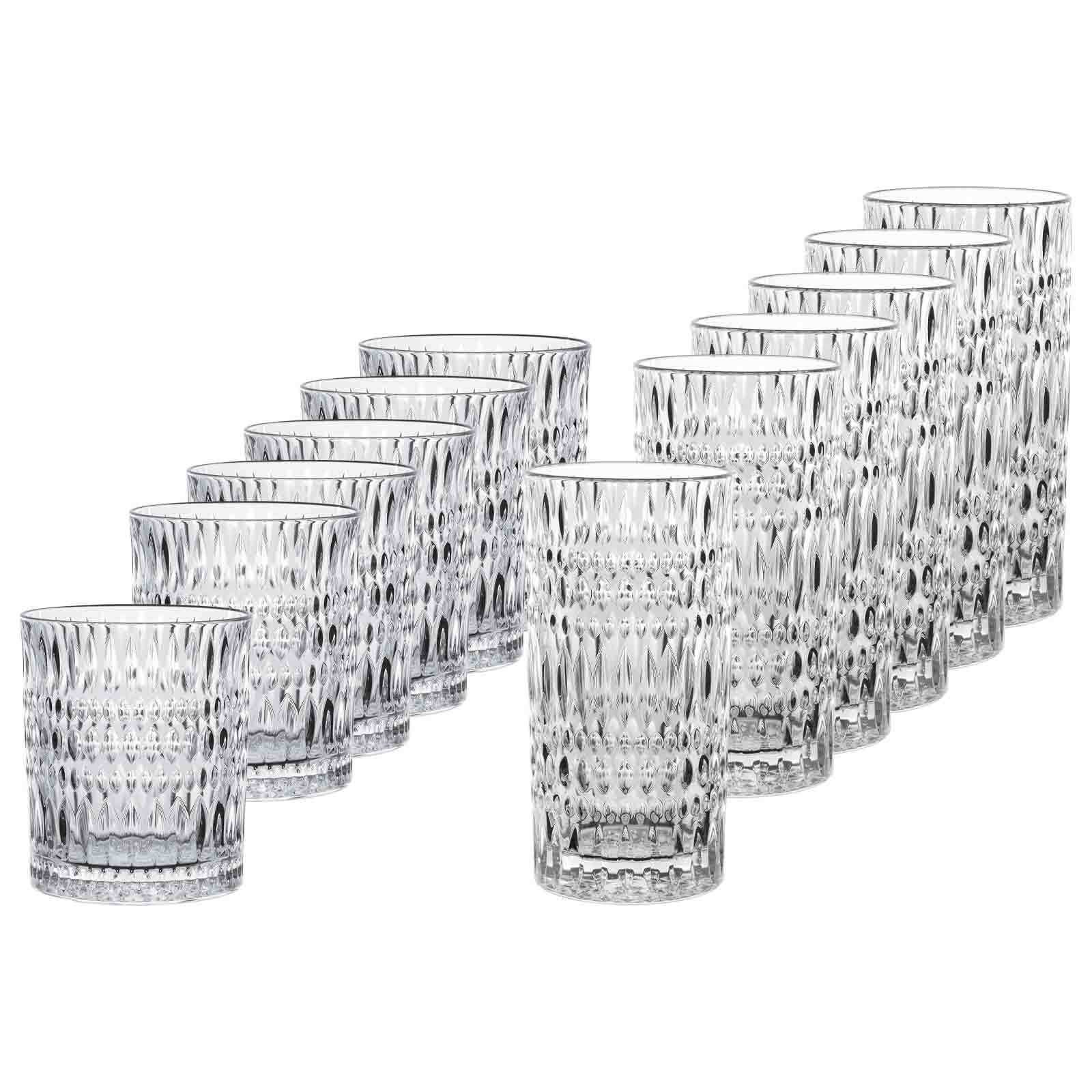 Nachtmann Gläser-Set Ethno Longdrink & Becher Set 12er Set, Glas