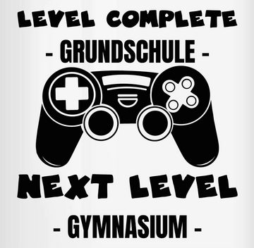 Shirtracer Tasse Level complete - next level Gymnasium, Keramik, Einschulung Geschenk Tasse