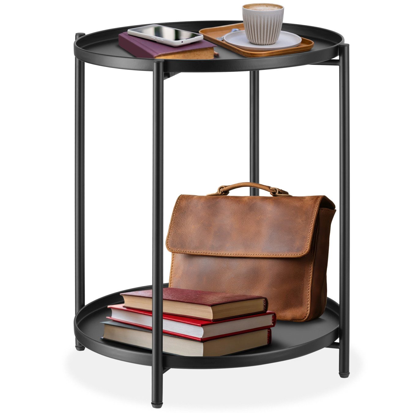 tectake Beistelltisch Couchtisch Oxford 45,5x45,5x53cm (1-St., günstig online kaufen