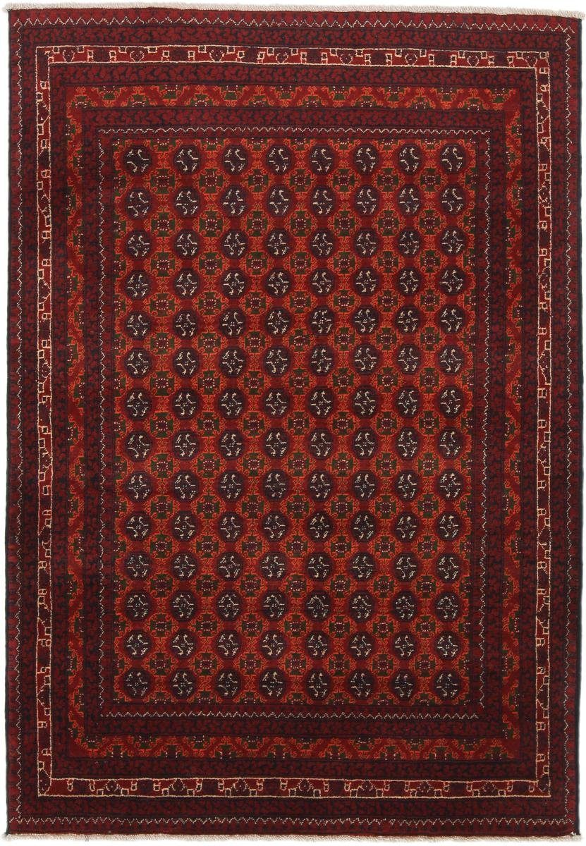Orientteppich Afghan Mauri 99x147 Handgeknüpfter Orientteppich, Nain Trading, rechteckig, Höhe: 6 mm | Kurzflor-Teppiche