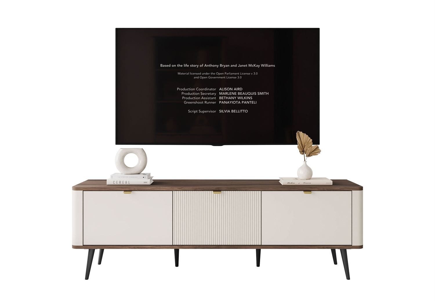 Lookway TV-Schrank AUTUMN 3D auf hohen Beinen 160x40x52 cm