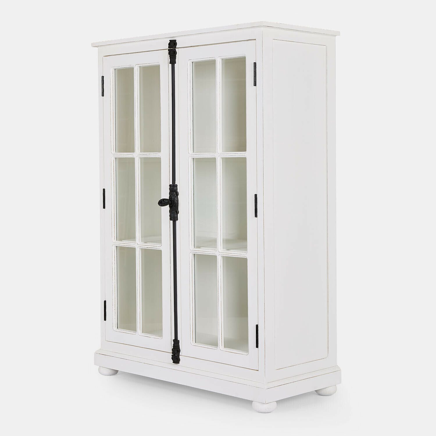 Mirabeau Vitrine Schrank Salivonne antikweiß
