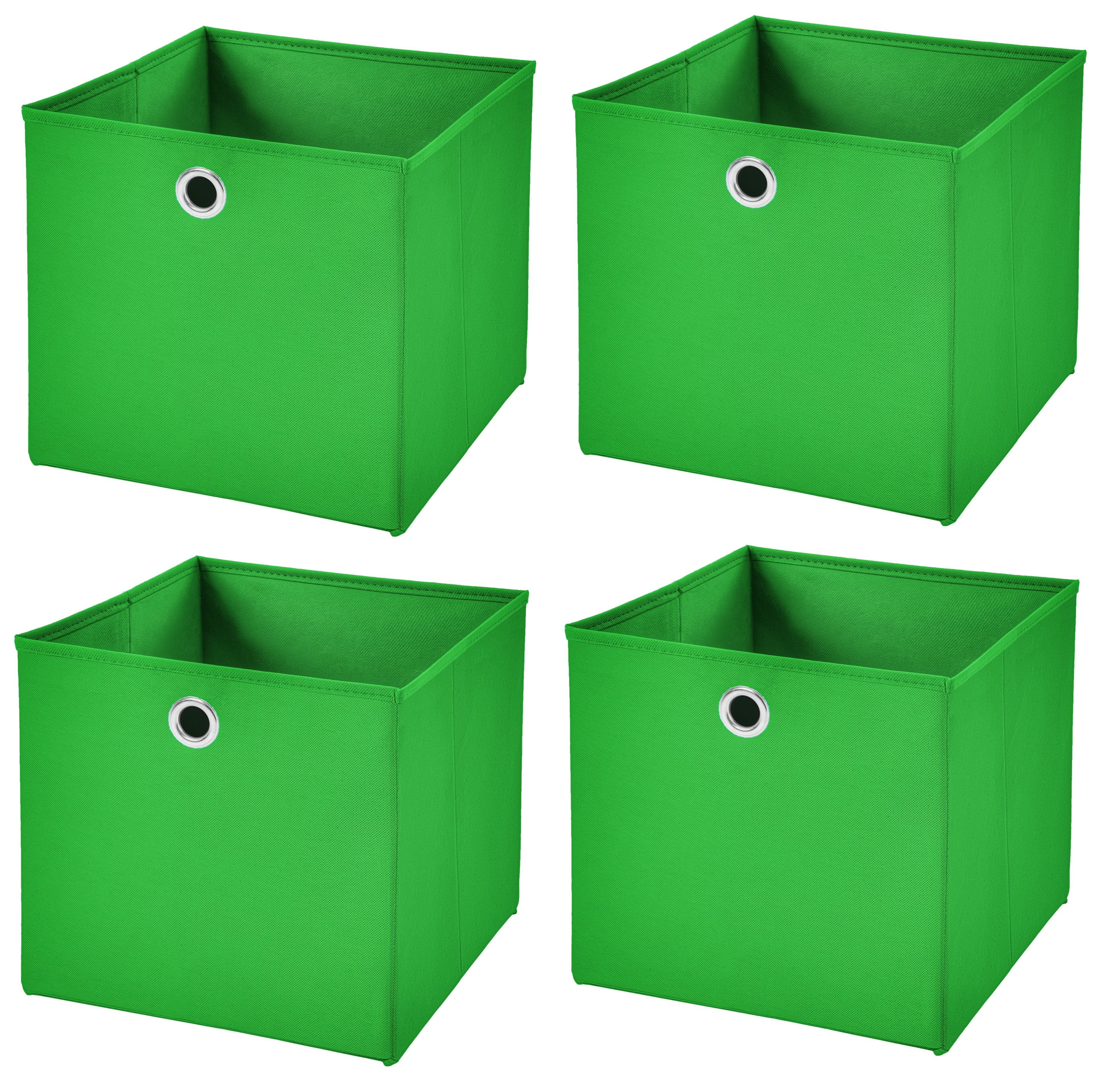 StickandShine Faltbox 4 Stück 33 x 33 x 33 cm Faltbox ohne Deckel Stoffbox  Aufbewahrungsbox (4er SET 33x33x33) in verschiedenen Farben 33cm