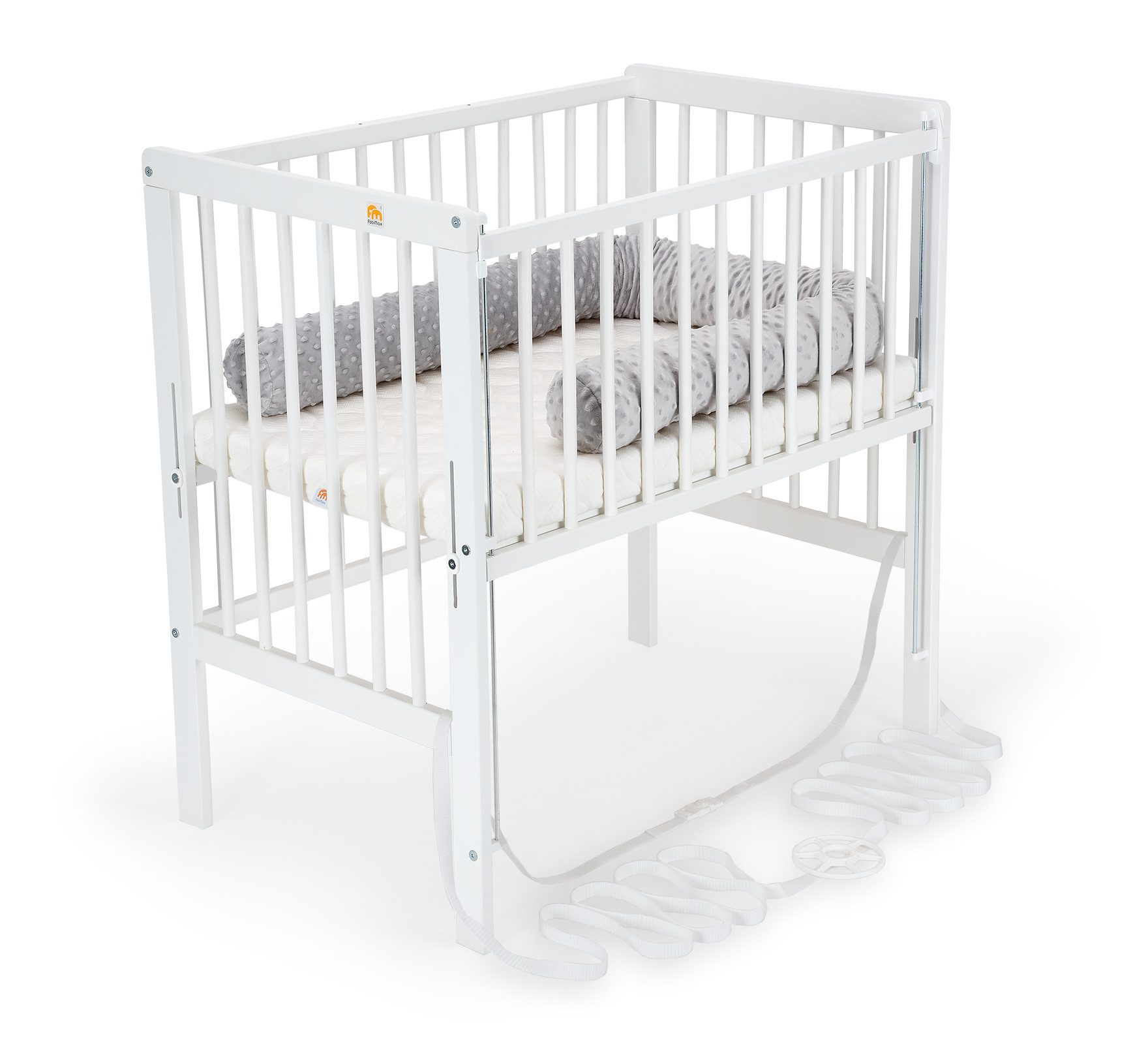 FabiMax Beistellbett Flex weiß mit Nestchenschlange günstig online kaufen