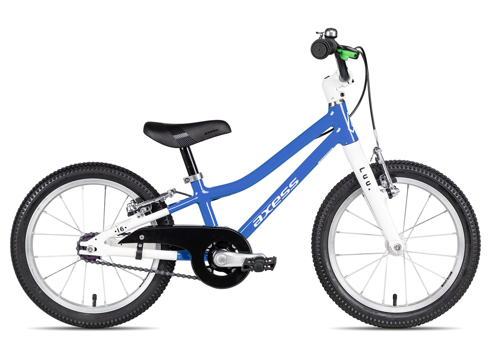 Axess Kinderfahrrad LUU. 16, 1 Gang Alloy non QR Schaltwerk, Fixie / Singlespeed, dreifach-konifizierter Aluminiumrahmen blau