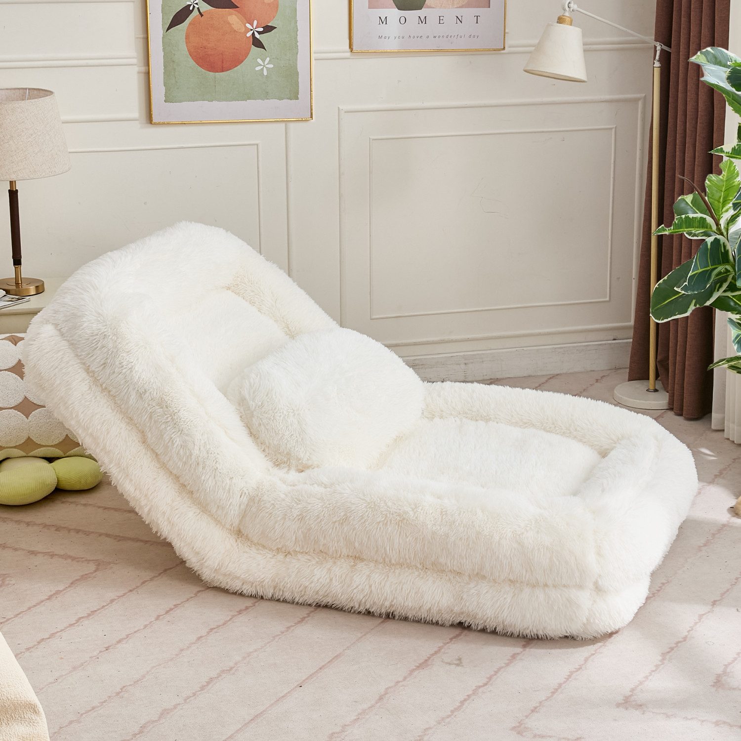 ANYSUN Sitzsack Relaxsessel Sofa Einzelsofa,faules Sofa,5-stufiges verstellbares, (Gaming-Stuhl auf Boden,Plüschstoff,Als Bodensofa), Wohnzimmer, geeignet für Gaming,Gästebett, Entspannung, Schlafzimmer