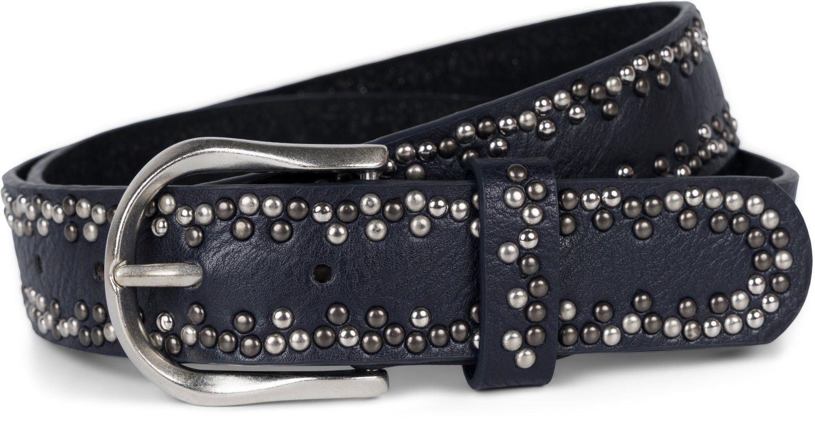styleBREAKER Nietengürtel Gürtel mit kleinen Nieten (1-St)