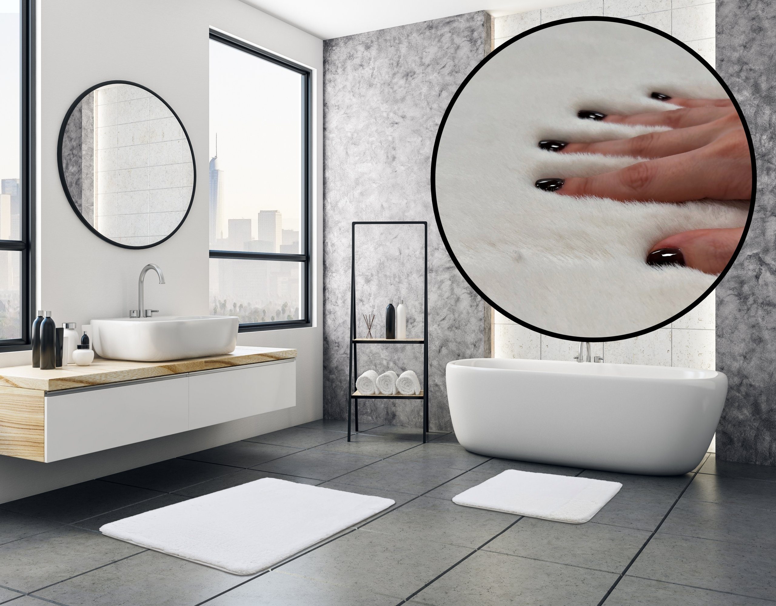 Mozato Badematte Fluffy, Höhe 25 mm, Rutschsichere Rückseite, Fußbodenheizu günstig online kaufen