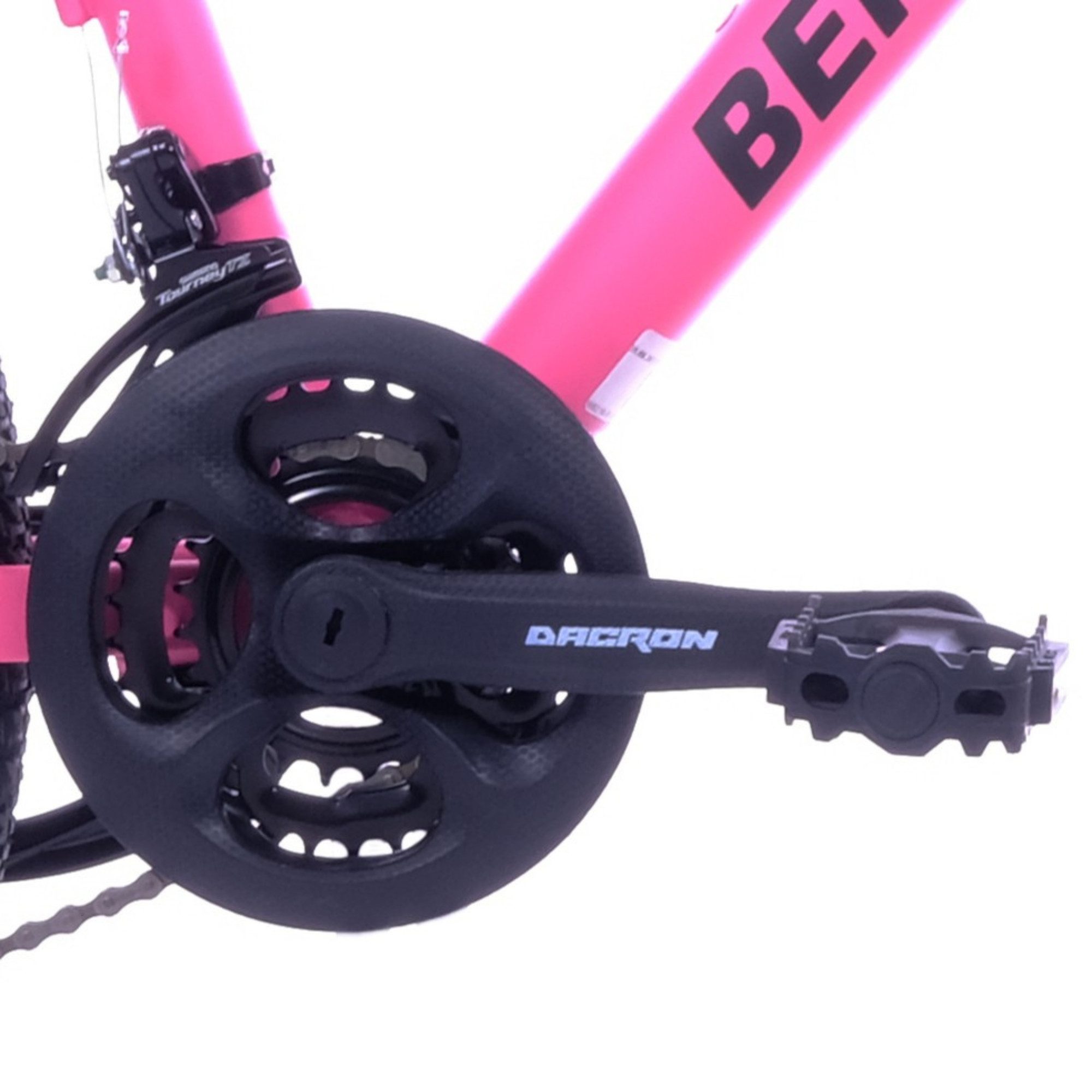 BERLIN BIKE 24-inch Mountain Bike with Aluminum Frame – Pink, 21-speed Shimano RD-TY300/TY500 derailleur, (Aluminum frame & V-brakes – lightweight, stable, safe, with complete tool kit), with 24" x 2.10" pneumatic tires, ideal for off-road and everyday use