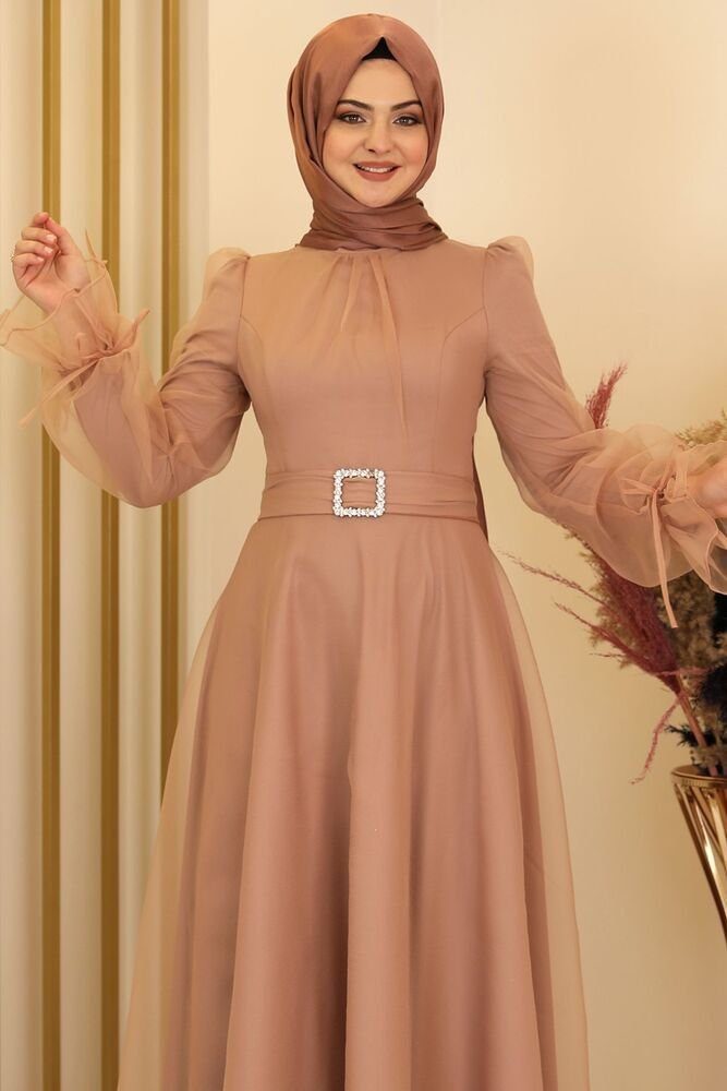 Modavitrini Abendkleid Damen Kleid langärmliges Maxikleid günstig online kaufen
