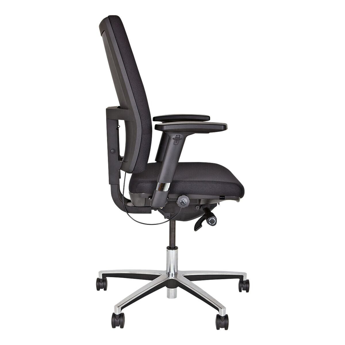 Bisley Schreibtischstuhl Upscale, mit verstellbaren Armlehnen und Lordosenstütze