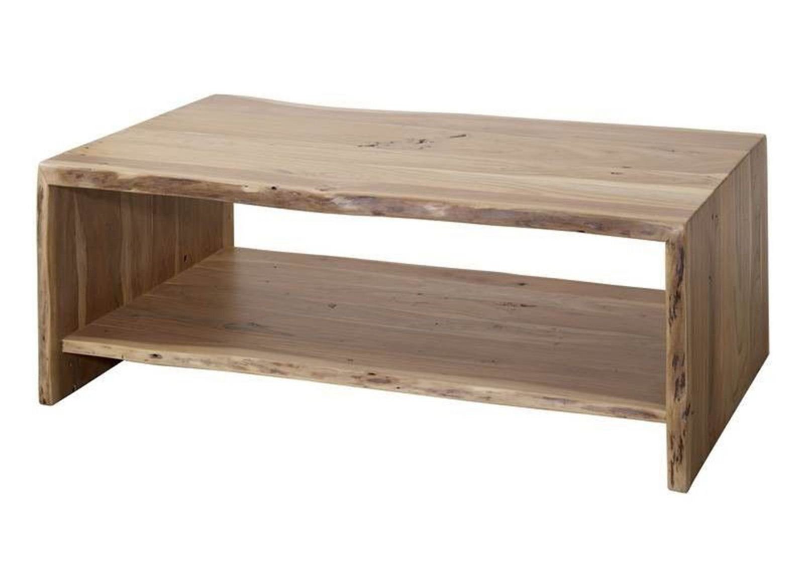 Massivmoebel24 Couchtisch PURE ACACIAAkazieMassivholznatur (Massivholz zerlegt 40 kg PURE ACACIA #308), Akazie 120x70x45 cm (BxTxH) natur lackiert